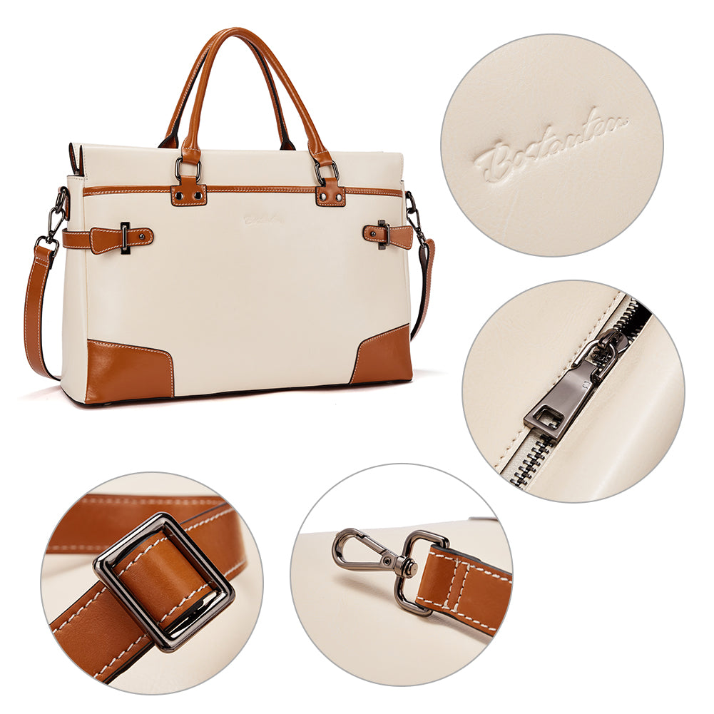 Machk Women's Professional Leather Briefcase Bag - Stylish & Durable Work Tote for Office, Business, Travel | Perfect Laptop Bag for Business Women & Commuters
