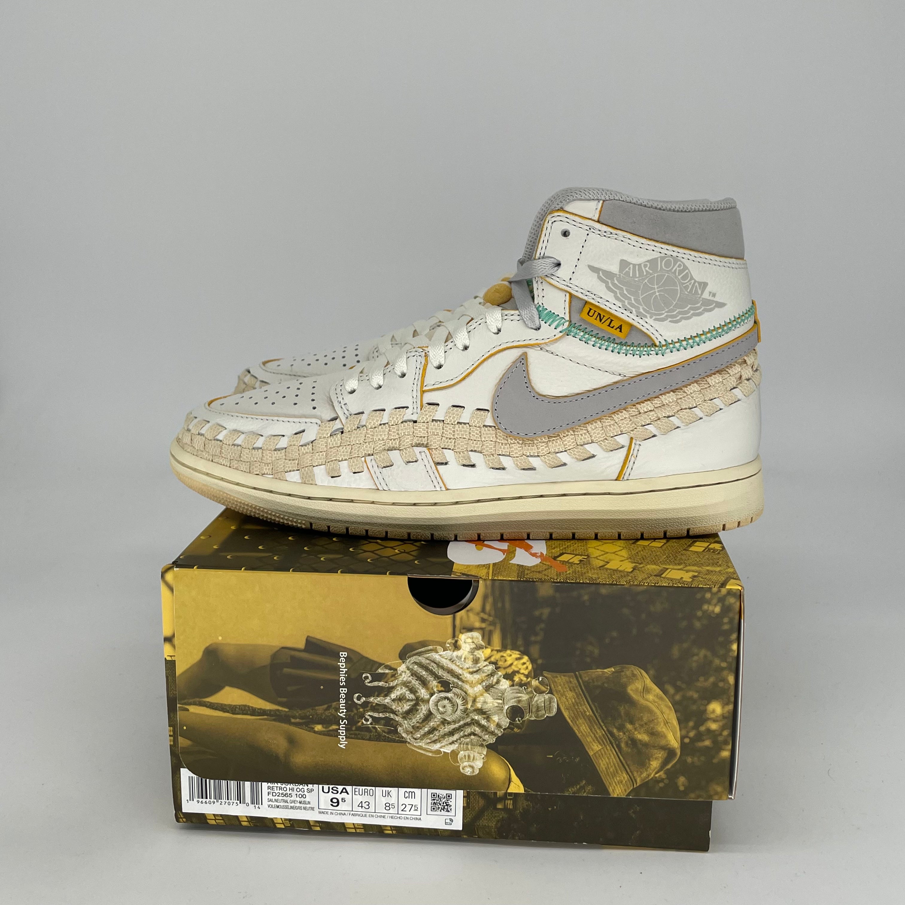 AIR JORDAN 1 UNION LA BBSS Sneakers - Men's Size 9.5/Women's Size 11 - Style FD2565 - 100% Authentic - Perfect for Streetwear, Basketball & Sneaker Collectors