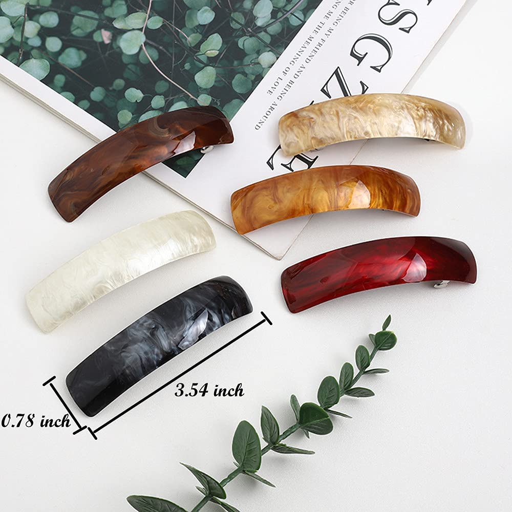Retro French Hair Barrettes for Women - 4 Colors & Styles for Everyday Elegance