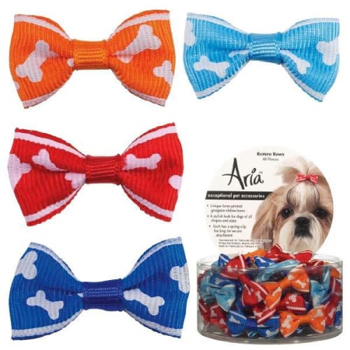 Aria Romeo Dog Hair Bow - Cute Pet Accessories for Small & Medium Dogs - Perfect for Parties, Photos & Daily Wear