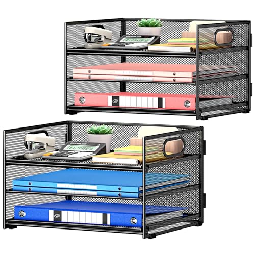 2 Pack 3 Tier - Black