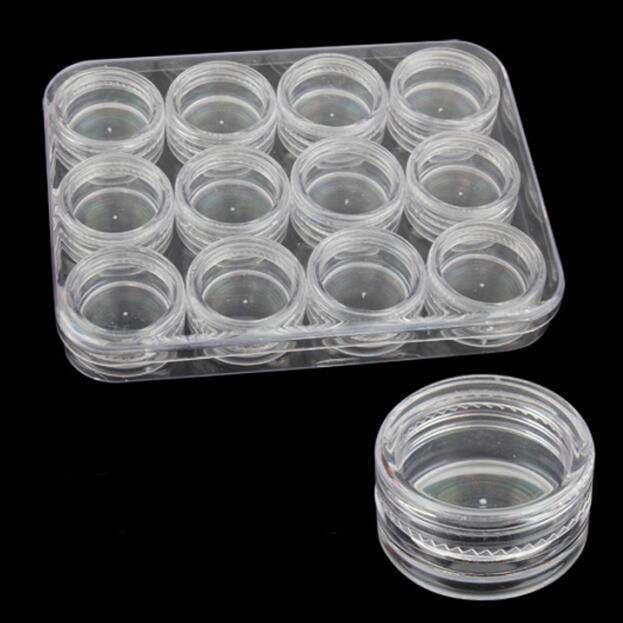12 Pack Small Clear Round Jars with Lids - Airtight Food Storage Containers for Spices, Candles, DIY Crafts & Home Organization (3.5oz)