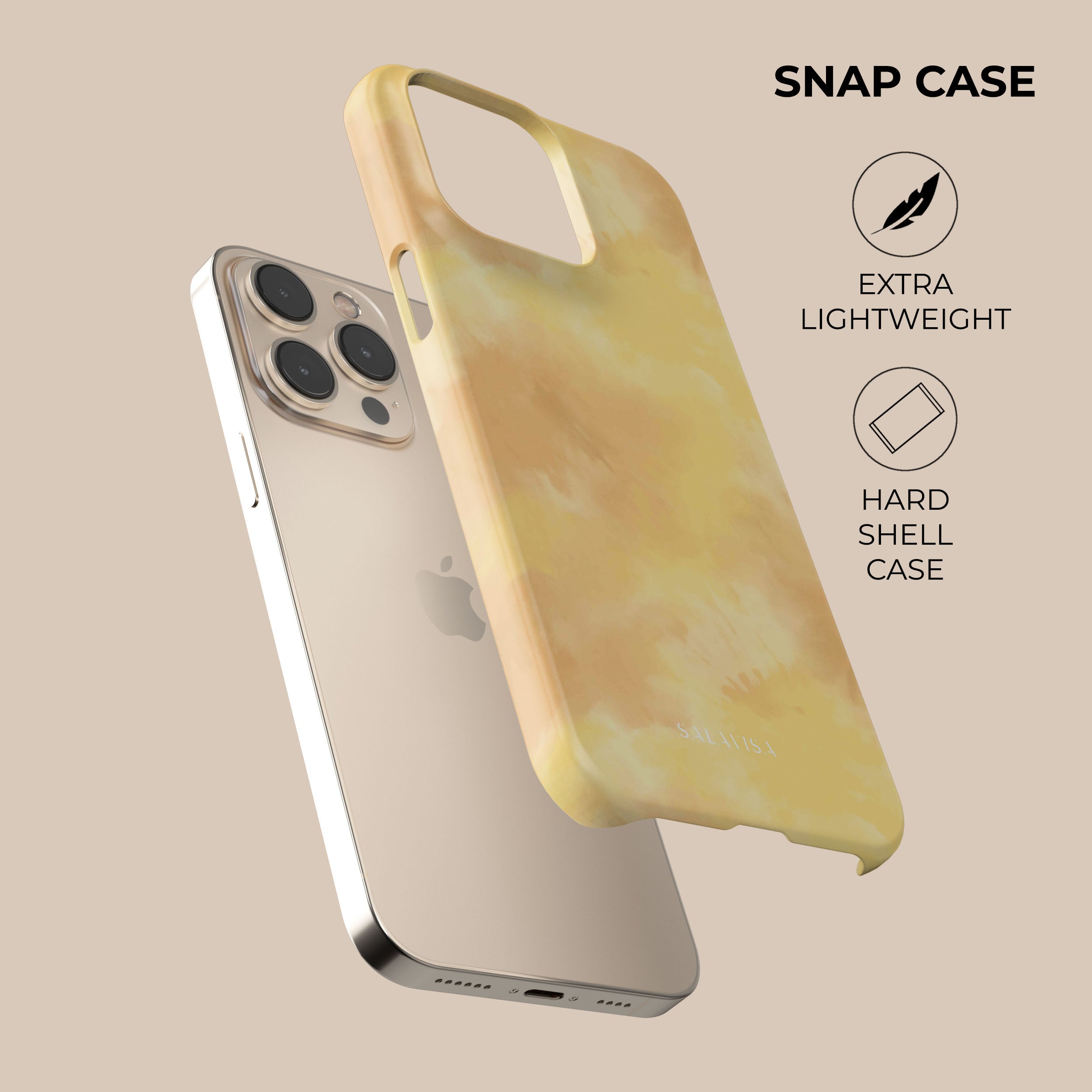 Vibrant Yellow Tie Dye Phone Case for iPhone & Samsung - Trendy Protective Cover for Everyday Use, Parties & Festivals