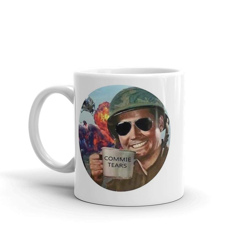 Commie Tears 11 Oz White Ceramic Mug - Funny Political Coffee Cup for Conservatives, Gift for Trump Supporters - Perfect for Office, Home & Political Events