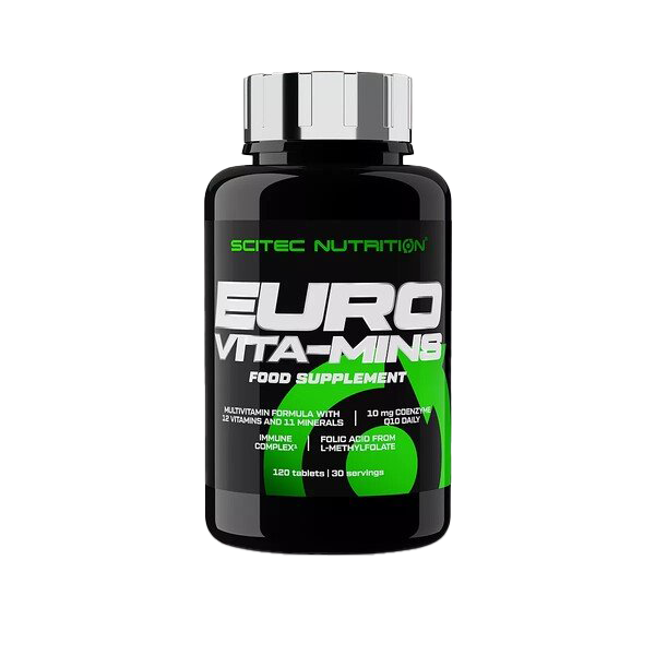 Euro Vita Mins Multivitamin Supplement - 120 Tablets for Daily Nutrition & Immune Support | Energy Boost for Adults & Seniors | Perfect for Busy Lifestyles & Active Seniors