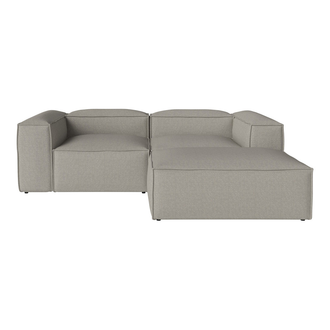 Cosima 2-Seater Small Sofa with Pouf - Compact Loveseat for Small Spaces, Apartments & Cozy Living Rooms