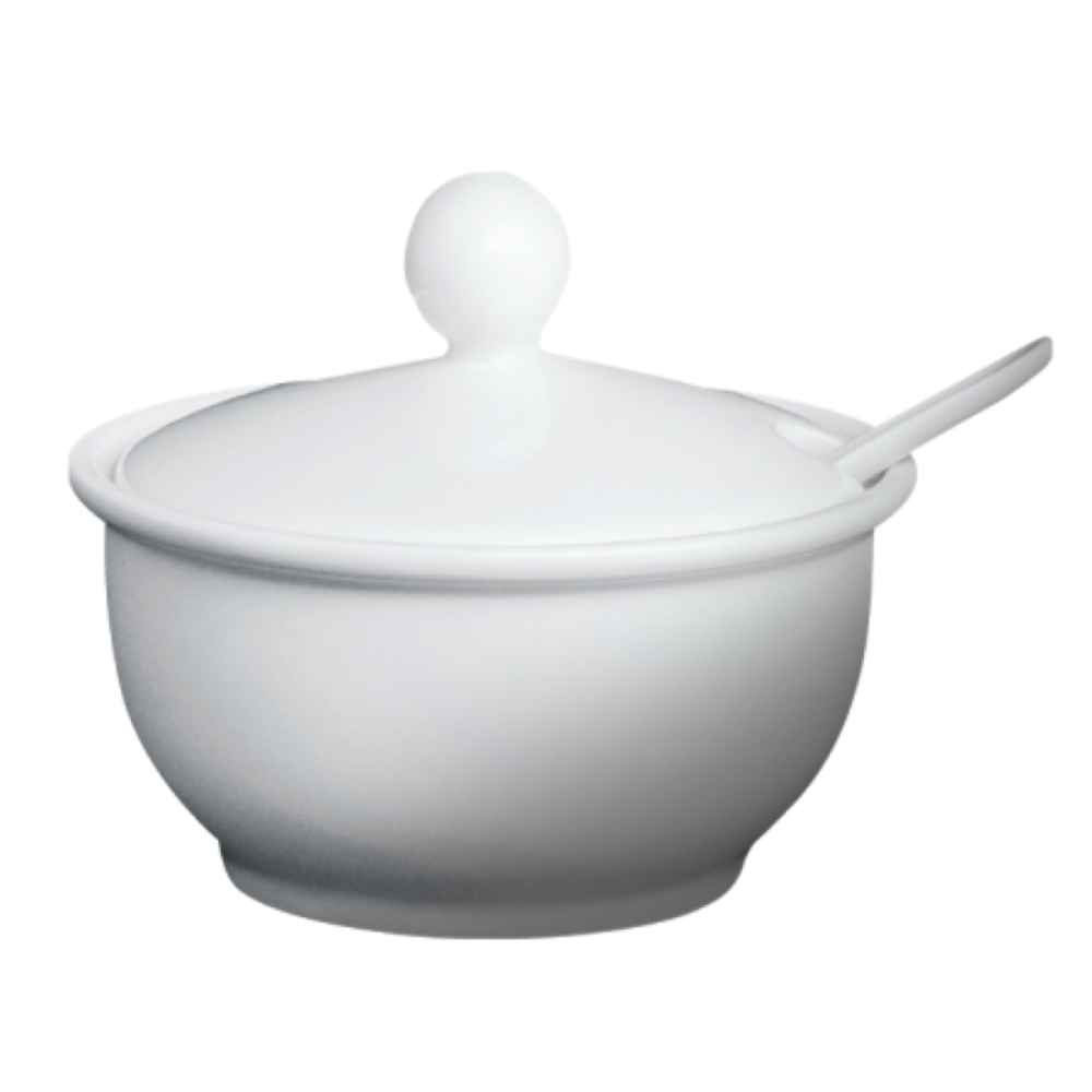 Imperial White 3.5 Quart Chili Pot - Cameo 210-35 - Durable Ceramic Cookware for Stovetop & Oven Use - Perfect for Cooking Chili, Stews & Soups - 12/Case