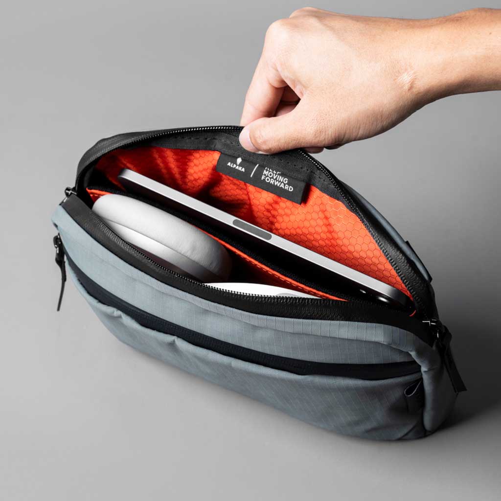 Grey Flight Sling Bag - Lightweight & Durable Crossbody Sling Pack for Travel, Hiking, and Everyday Use