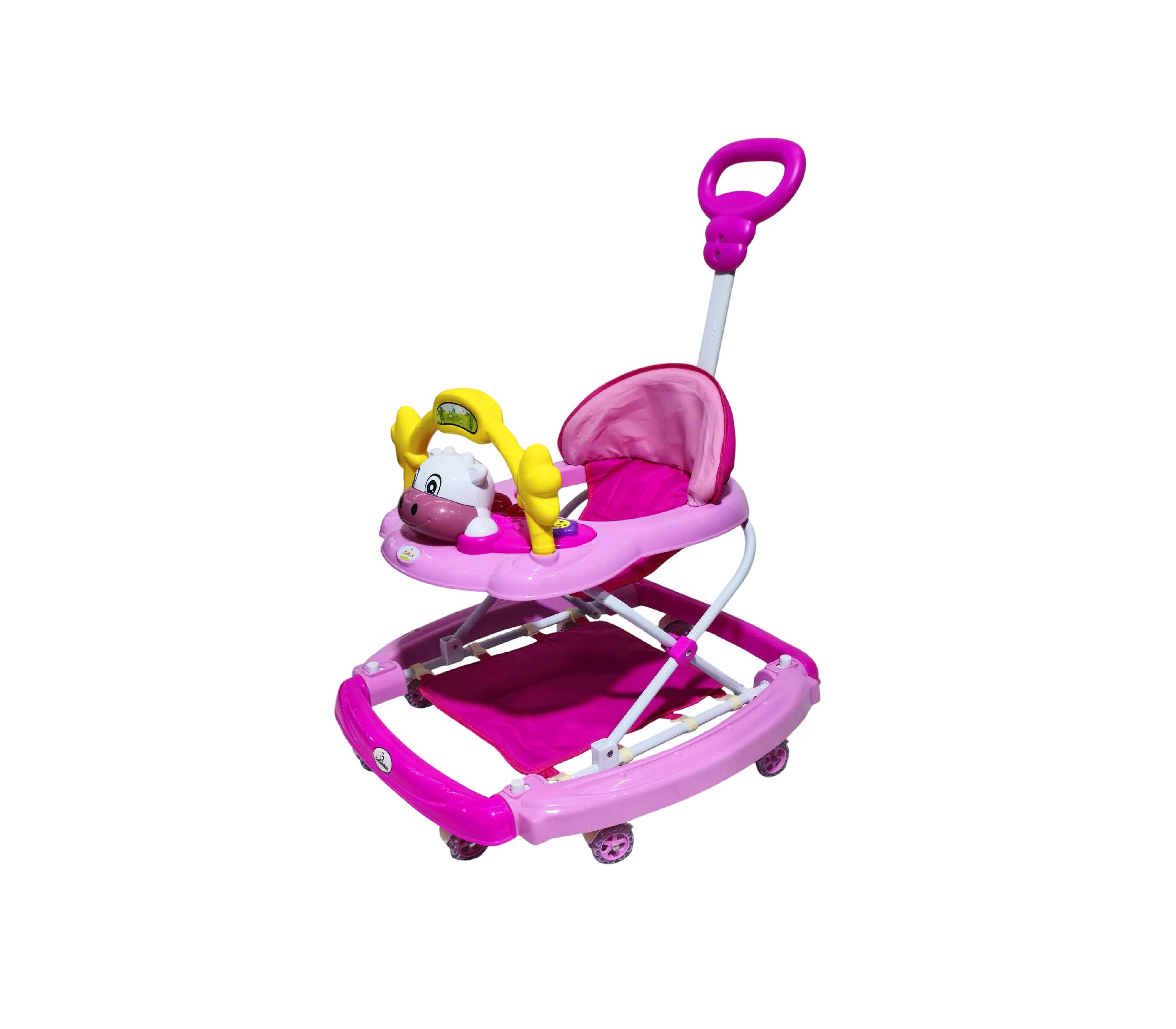 Baby Walker with Guide and Accessories - Cow Design for Infants | Perfect for Learning to Walk and Playtime at Home