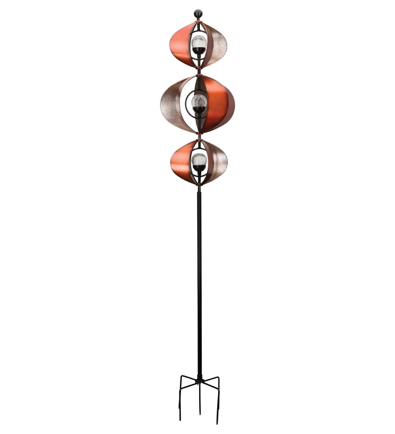 Regal Art & Gift Wind Spinner - Colorful Kinetic Outdoor Windmill for Garden & Patio Decor - Weather-Resistant Metal Yard Stake with Orbs - Perfect for Outdoor Decoration, Backyard Landscaping & Relaxing in Your Garden