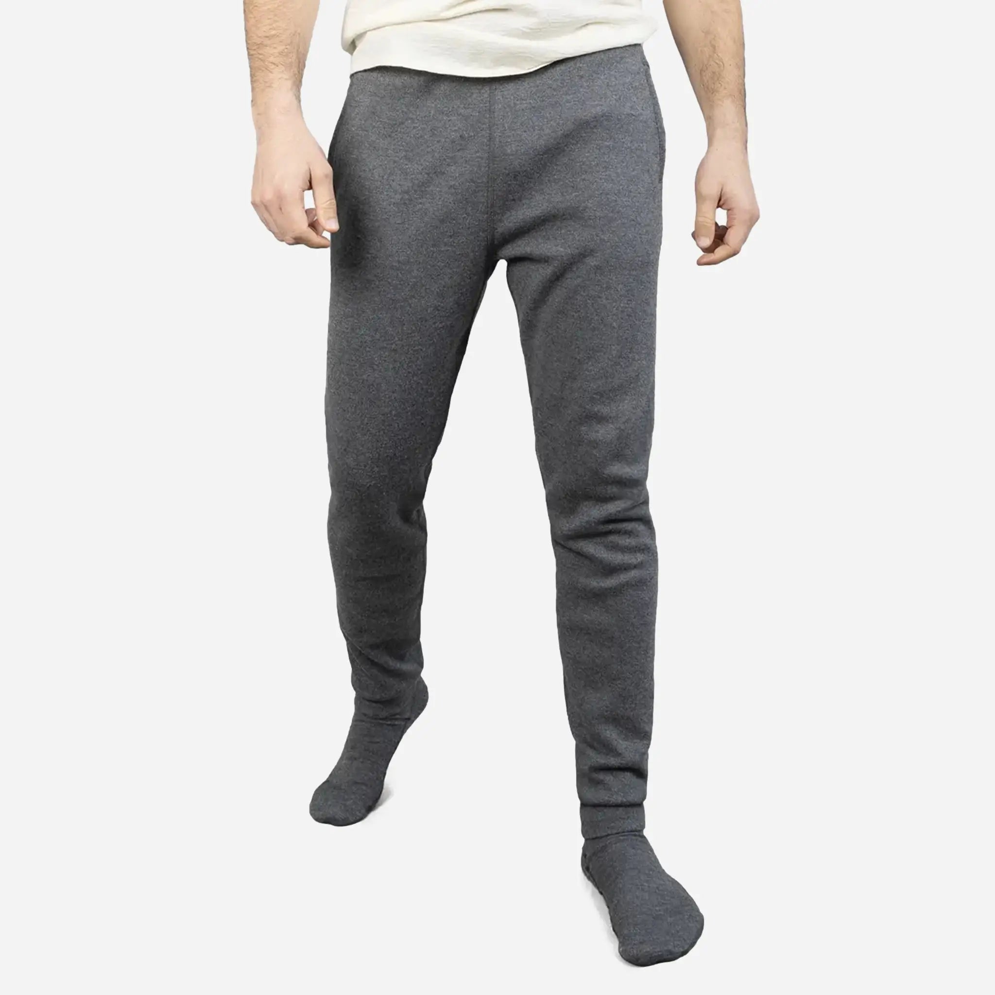 Men's Alpaca Wool Joggers - 300 GSM Lightweight Thermal Running Pants for Winter Outdoor Activities & Lounge Wear