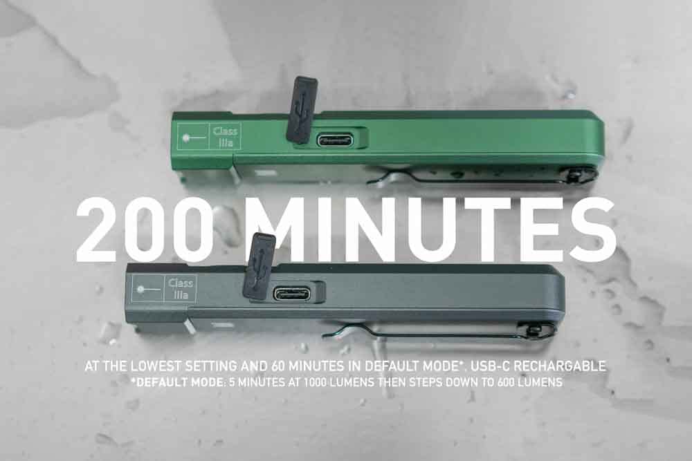Monstrum Tracer 1000 Lumens Ultra-Slim EDC Flashlight - Compact Bright LED Light for Camping, Hiking, Emergency & Everyday Carry (EDC)