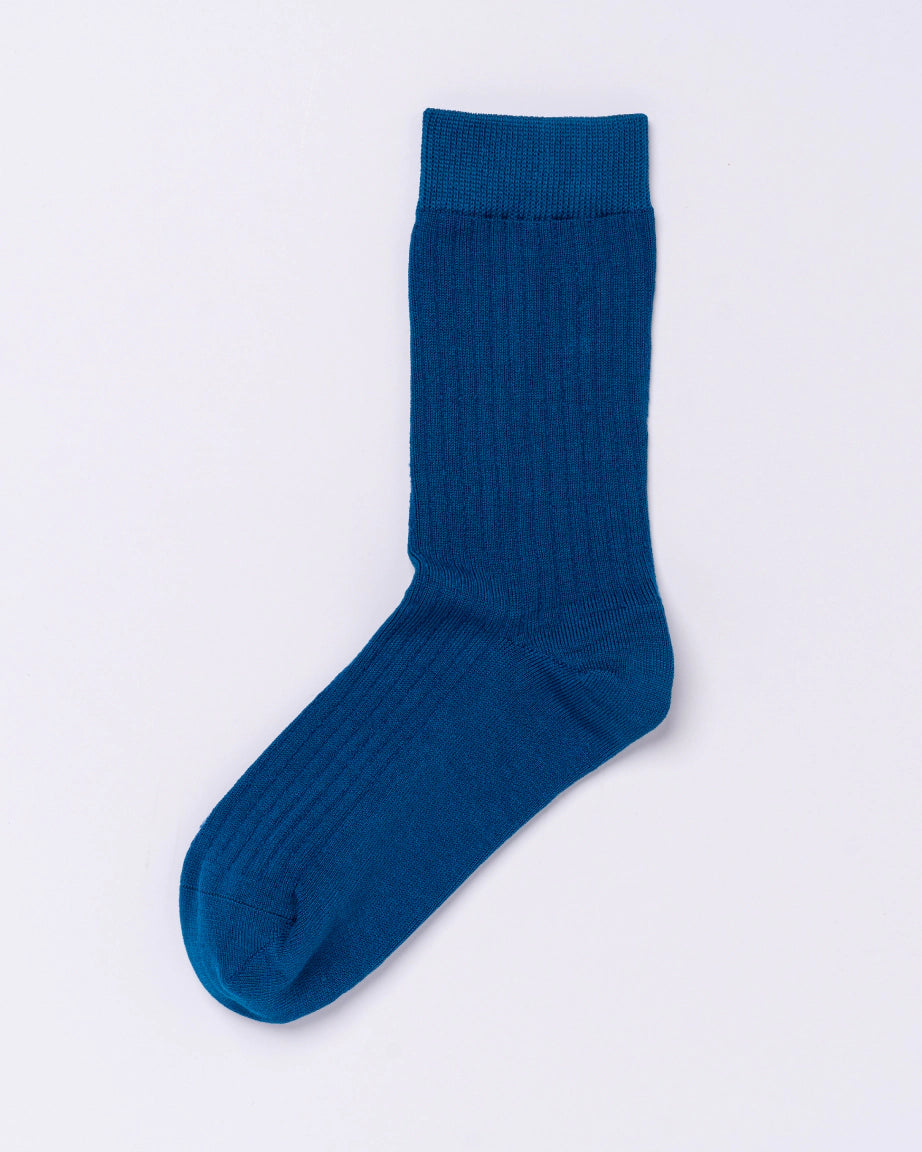 Premium Seamless Mercerized Cotton Socks for Men & Women - Soft Breathable Comfort Socks in Prussian Blue | Ideal for Running, Yoga, Work & Everyday Wear