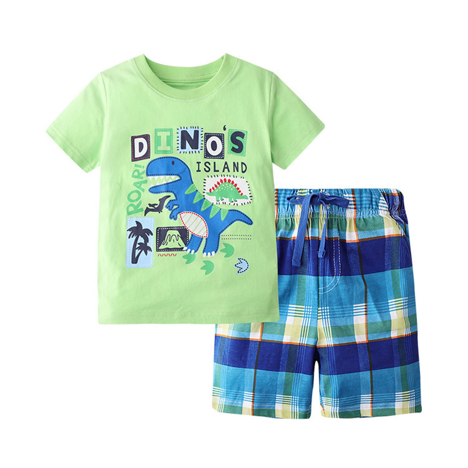 Boys' Floral Summer Shirt & Shorts Outfit Set - Toddler Kids' Casual Wear for Beach, Park & Outdoor Activities