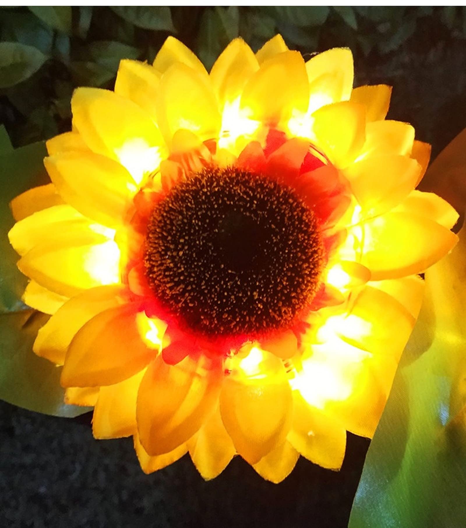 Solar Sunflower Garden Lights Outdoor - Waterproof Solar Powered Lawn Lamps for Courtyard, Pathway & Landscape Decoration (2 Pack) - Perfect for Patio, Backyard & Garden Decor at Night