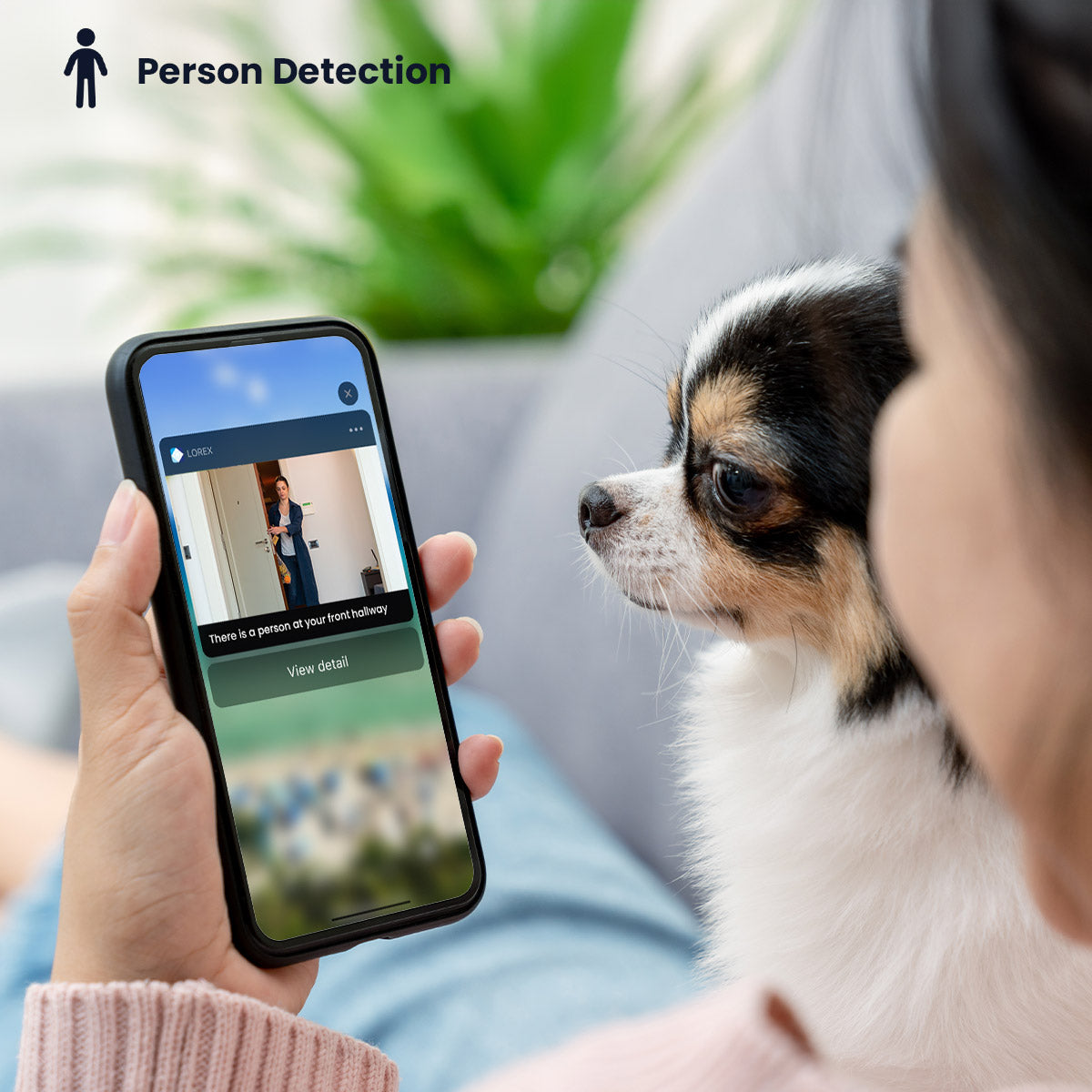 Lorex 2K Indoor Pan Tilt WiFi Pet Camera with 32GB Storage - Monitor Your Pets, Babies & Home Security with Night Vision & Motion Detection