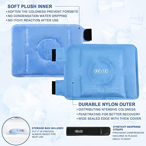REVIX Reusable Gel Ice Pack Wrap for Wrist, Knee & Leg Pain Relief - Cold Therapy for Injuries, Sprains & Swelling - Perfect for Sports, Recovery & Post-Surgery Use