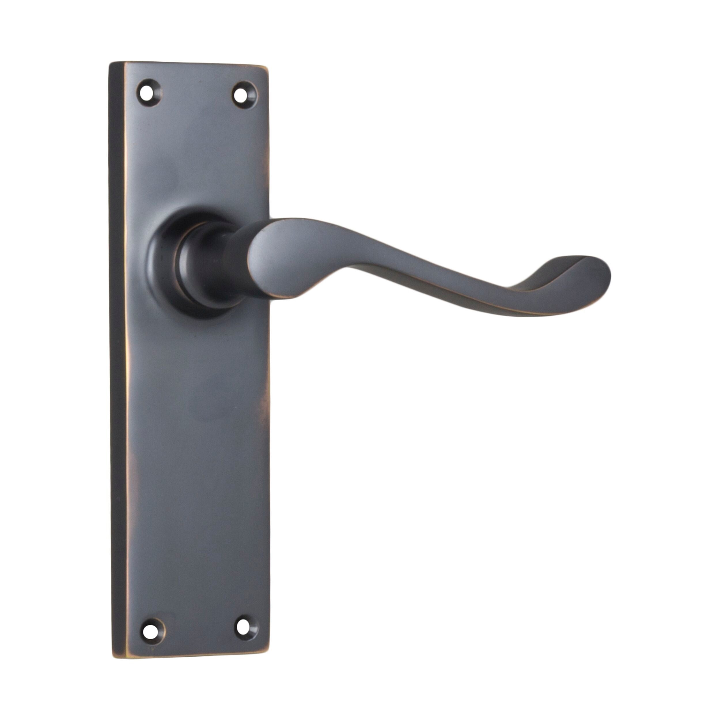 Victorian Style Door Lever with Antique Copper Finish - H152xW42xP59mm - Perfect for Vintage Home Decor, Bedroom & Bathroom Doors