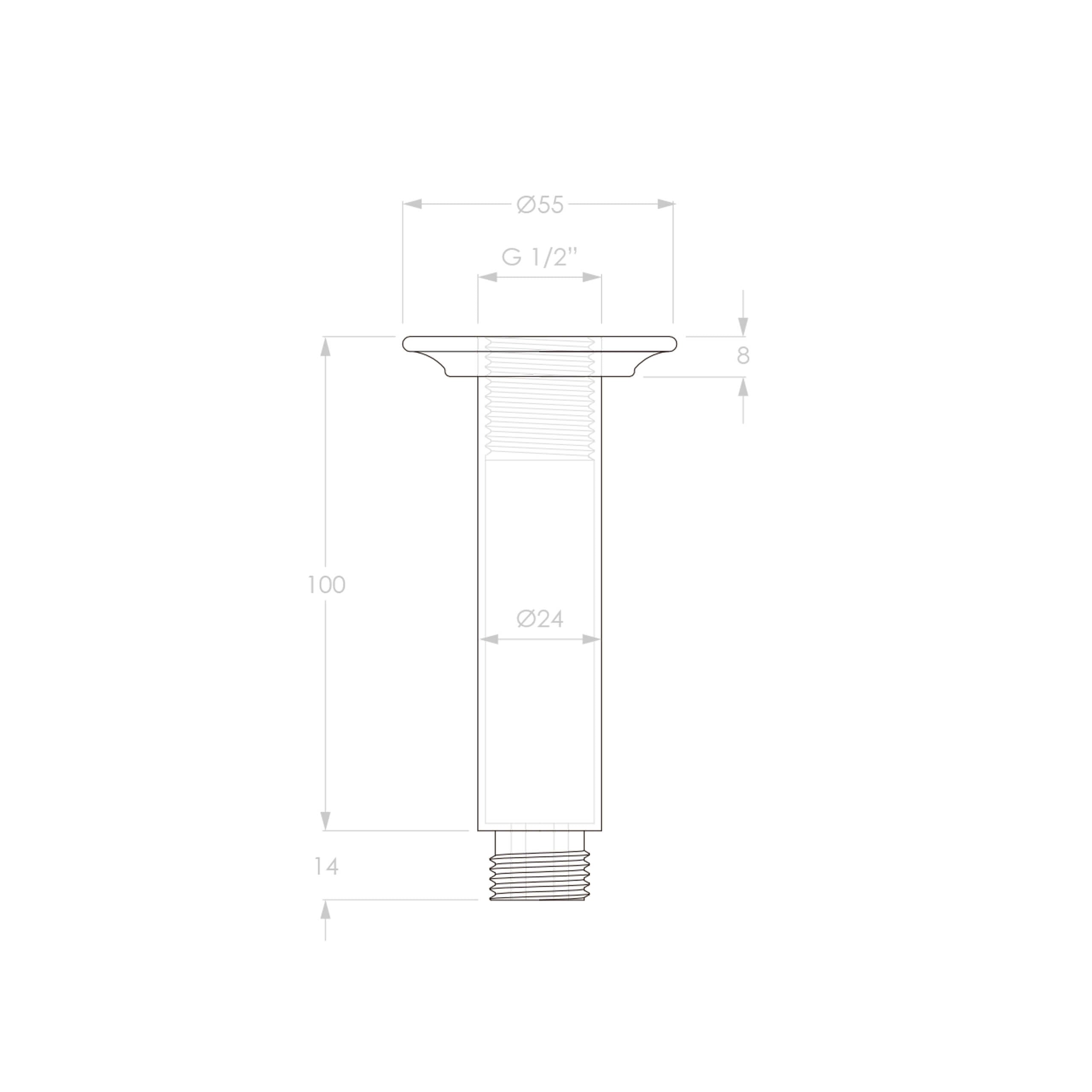 ADP Eternal Shower Dropper 100mm Matte Black - Premium Bathroom Faucet for Modern Homes | Perfect for Showers, Bathtubs & Spa Relaxation