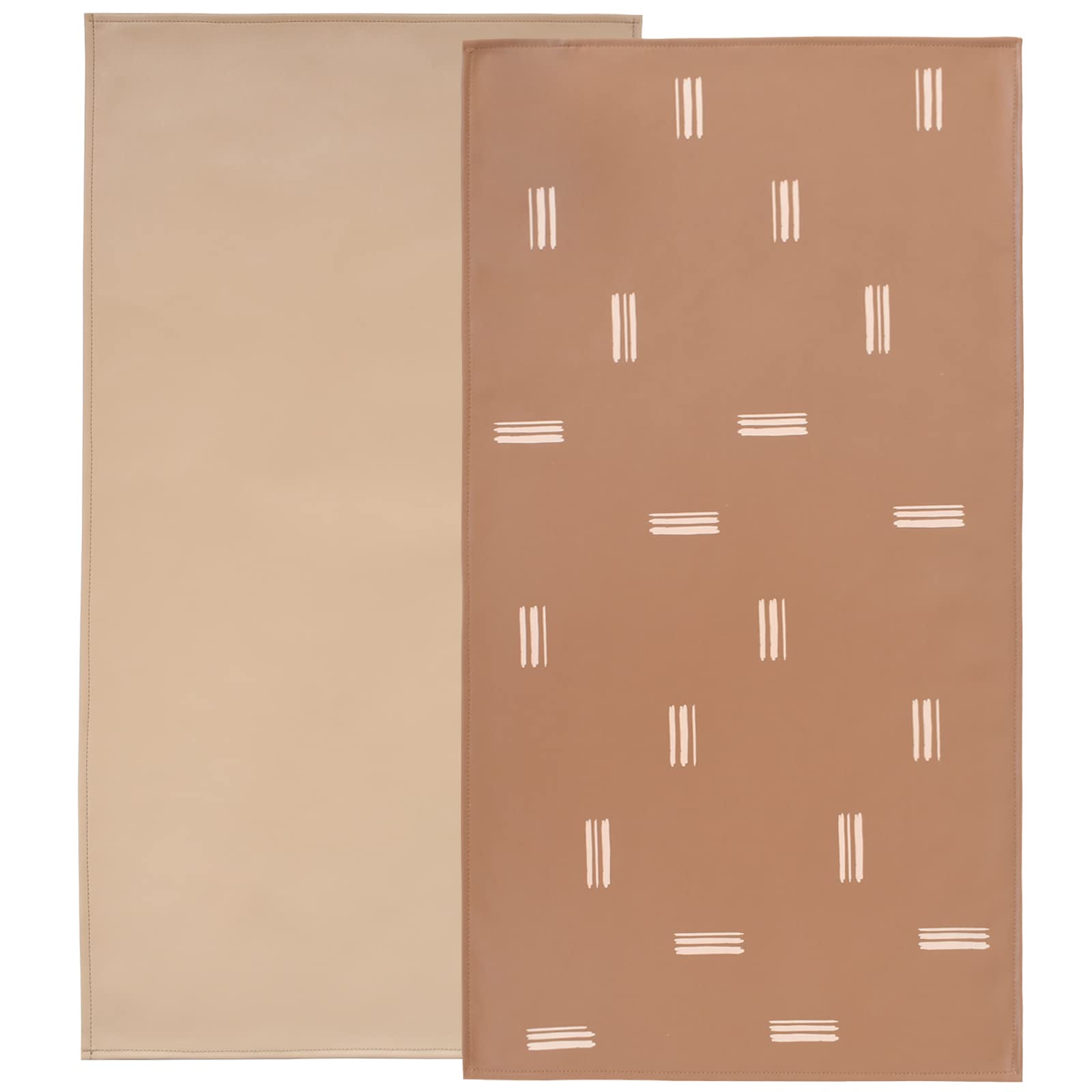 Owlowla Portable Baby Diaper Changing Pad - Waterproof Travel Changing Mat with Liner for Newborns & Toddlers (Beige & Brush Strokes Design) | Perfect for Nursery, Travel, and On-the-Go Diaper Changes