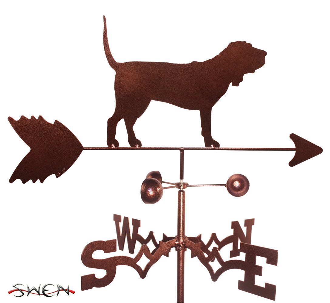 Handmade Bloodhound Dog Garden Stake Weathervane - Rustic Outdoor Decor for Yard, Patio & Garden - Perfect for Farmhouse, Cottage & Countryside Style Landscaping