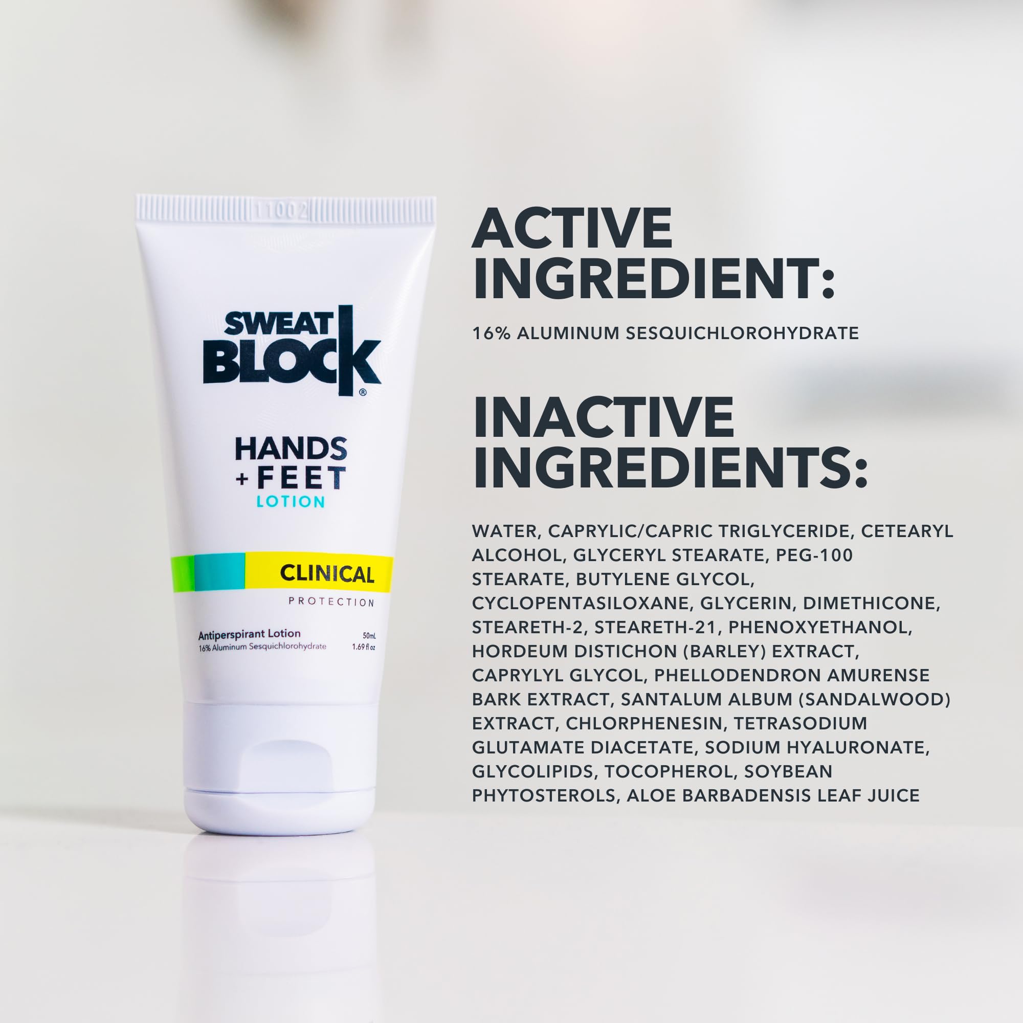 SweatBlock Clinical Strength Antiperspirant Lotion for Hands & Feet - Hyperhidrosis Treatment for Men & Women - Stops Excessive Sweating - 2 Pack - Perfect for Gym, Work & Daily Activities