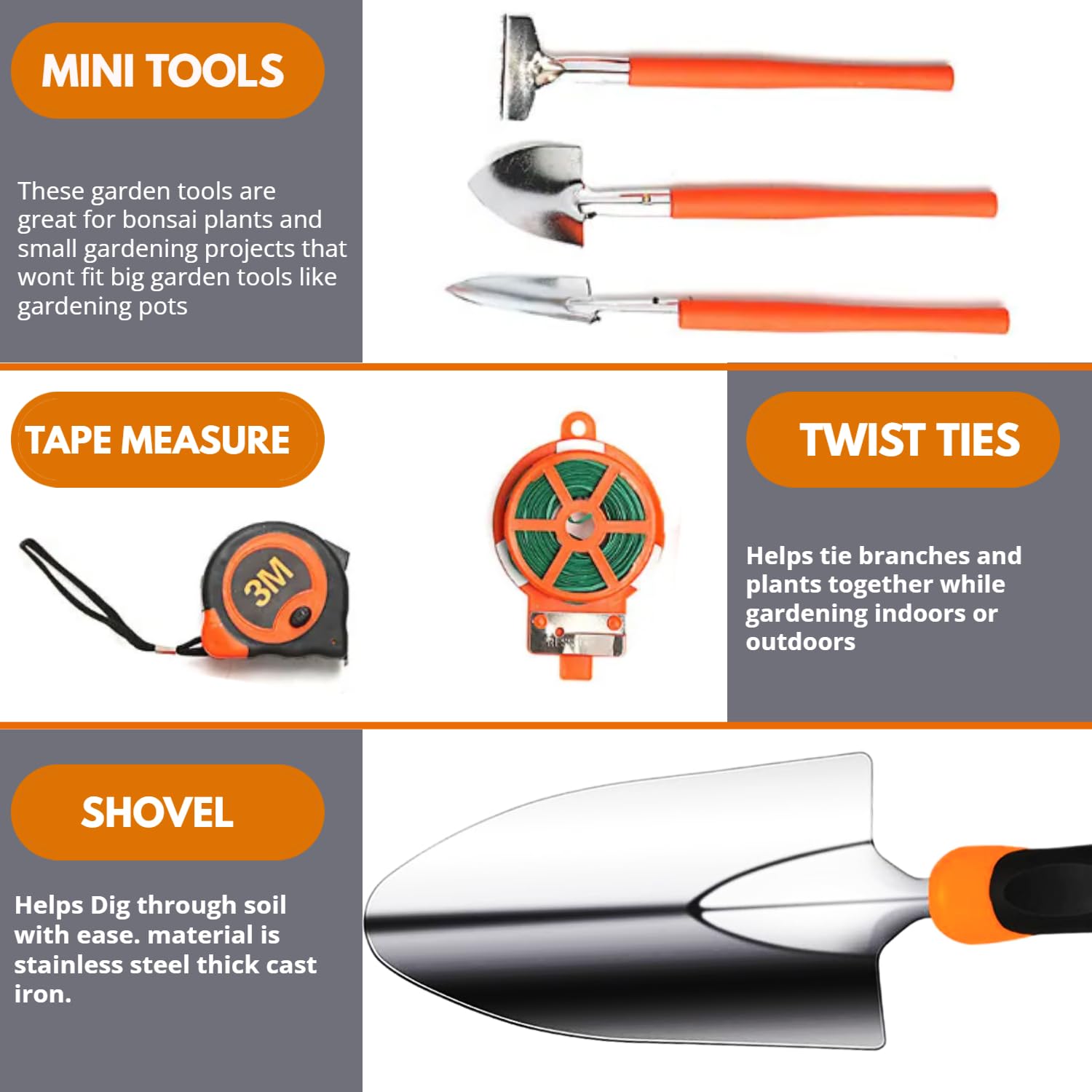Premium Stainless Steel Gardening Tools Set for Women - 5-Piece Kit with Shovel, Trowel, Fork, Rake & Gloves | Ergonomic Garden Tools for Planting, Weeding & Landscaping | Ideal Gift for Female Gardeners & Outdoor Enthusiasts