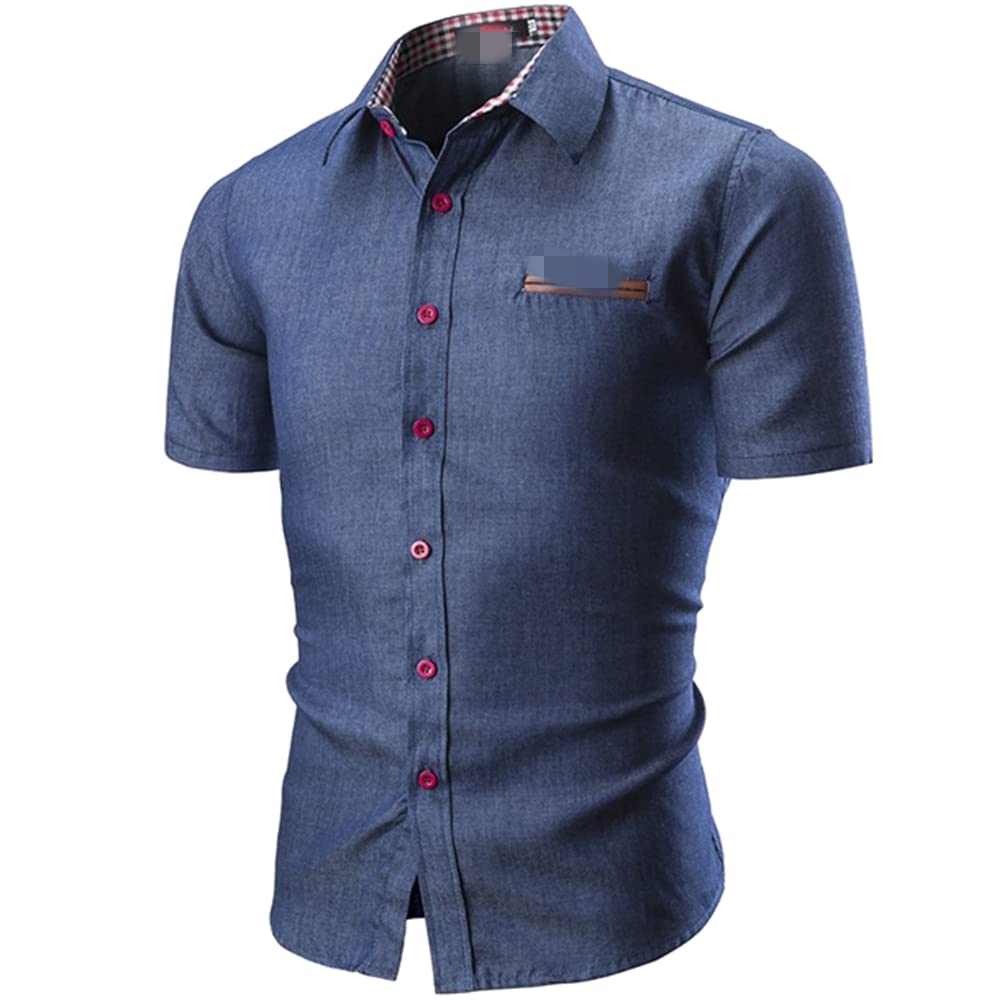 NW Men's Casual Short Sleeve Shirts - Breathable Comfort Fit Button Down Tops for Summer, Work & Outdoor Activities