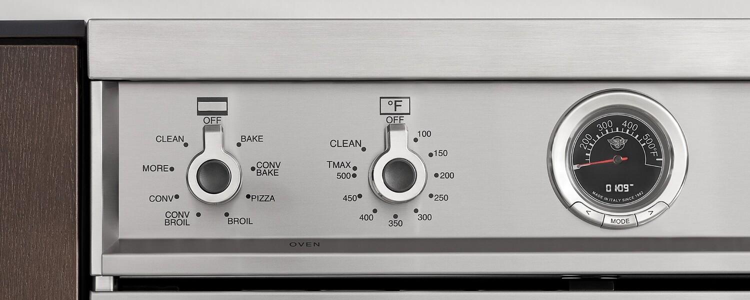 Bertazzoni PRO486BTFEPROT 48 Inch Professional Dual Fuel Range with 6 Brass Burners & Griddle, Electric Self-Cleaning Oven in Rosso Red - Perfect for Home Chefs & Gourmet Cooking