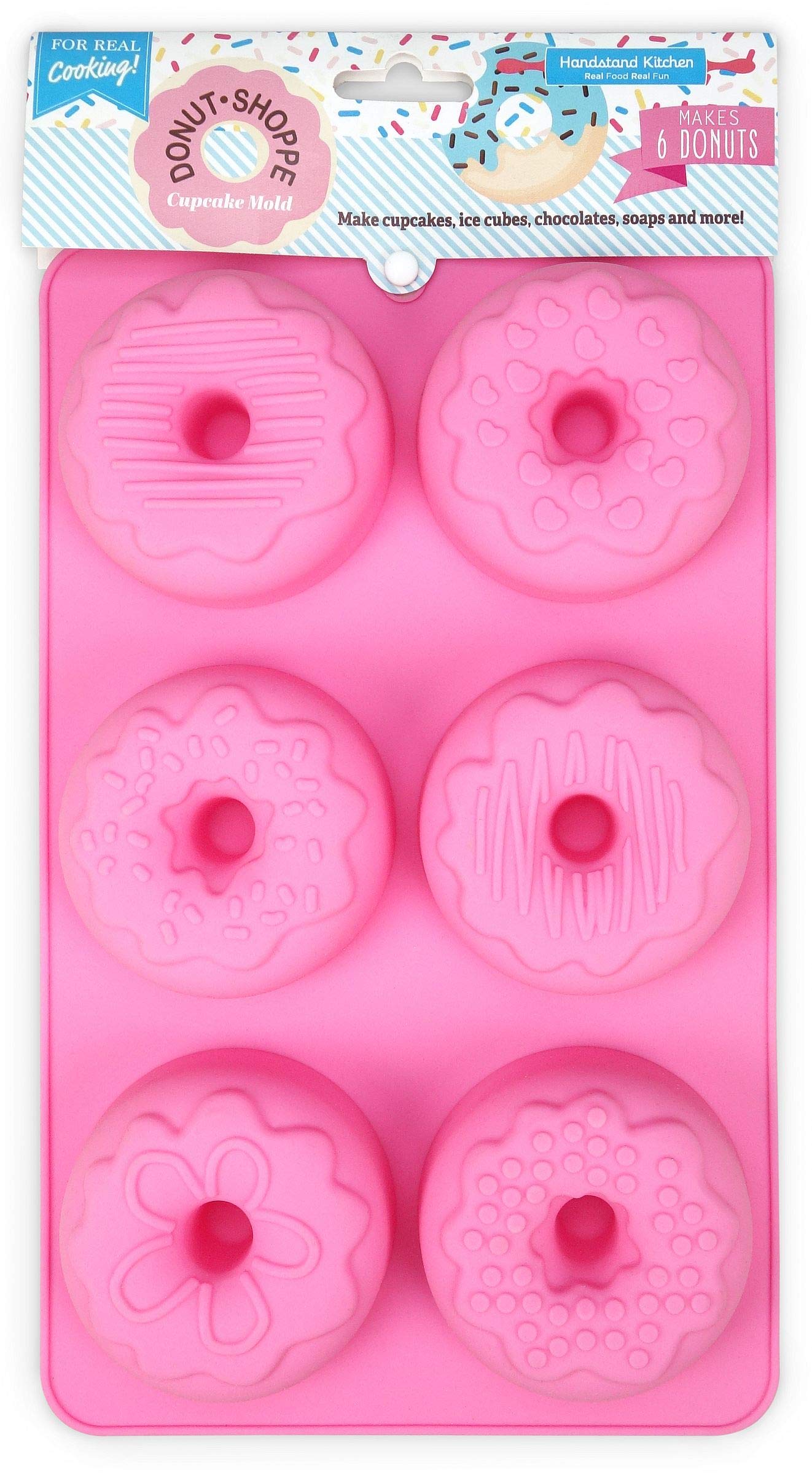 Silicone Donut Shaped Cupcake Mold - Non-Stick Baking Pan for Homemade Donuts, Cupcakes & Muffins - Perfect for Birthday Parties, Baby Showers & Holiday Baking