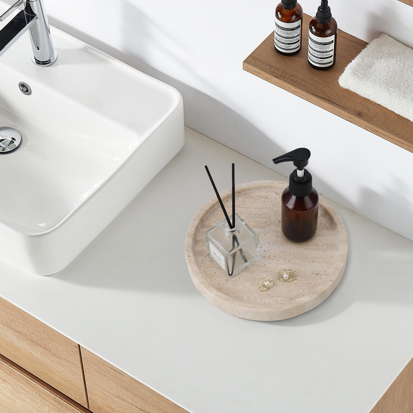 Natural Travertine Tray - 8