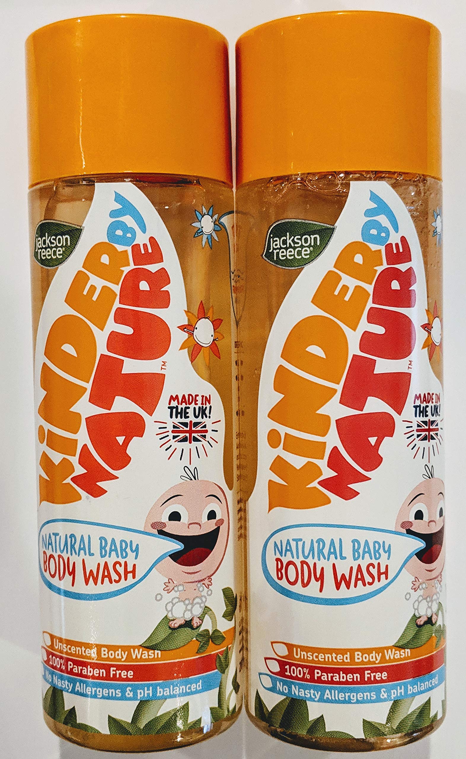 Kinder by Nature Natural Baby Body Wash - Gentle & Hypoallergenic for Sensitive Skin (2-Pack) - Perfect for Daily Bath Time & Newborn Care