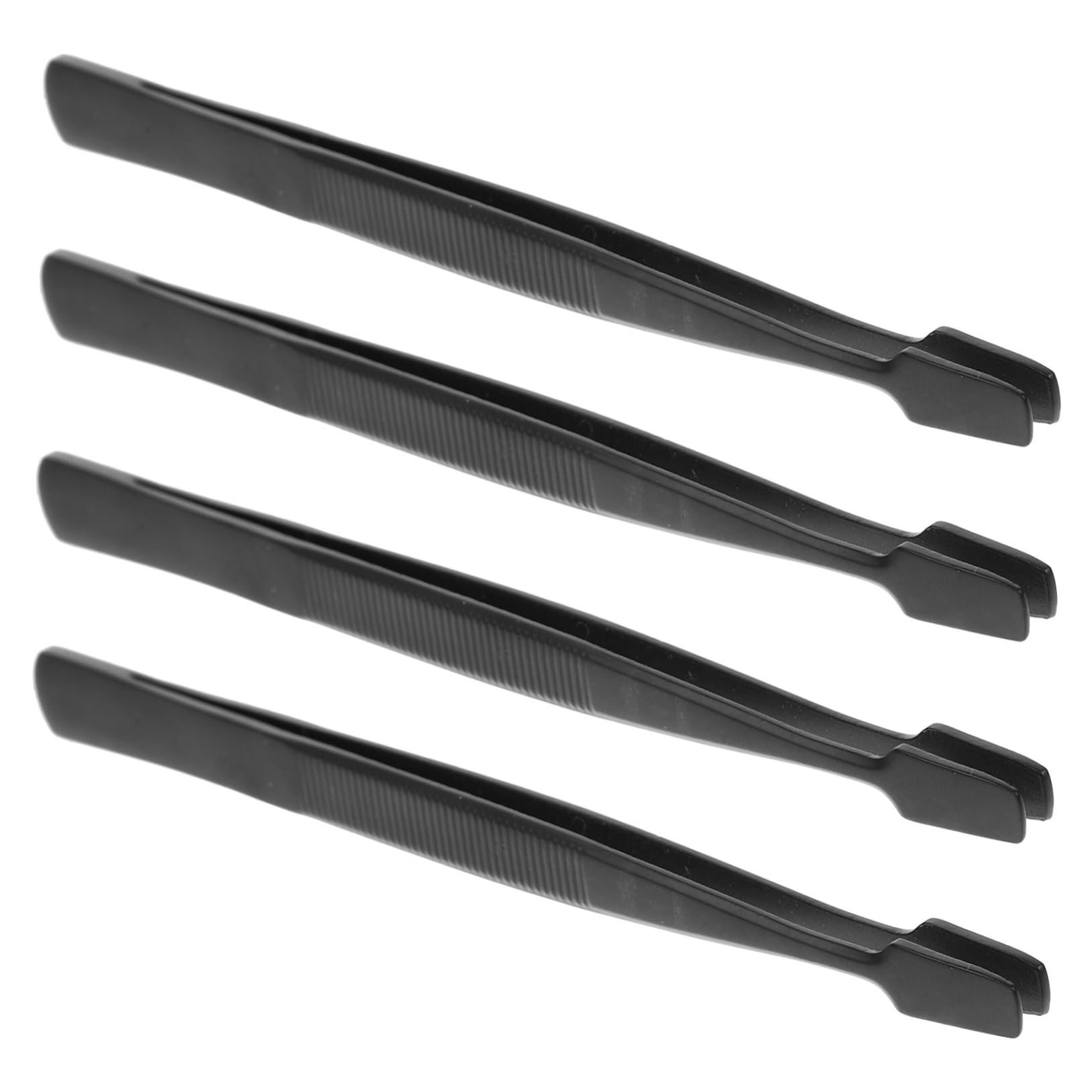 Professional Stainless Steel Eyelash Extension Tweezers Set - 4Pcs Straight & Angled Tweezers for Precise Lash Application - Perfect for Salon, Spa & DIY Home Use