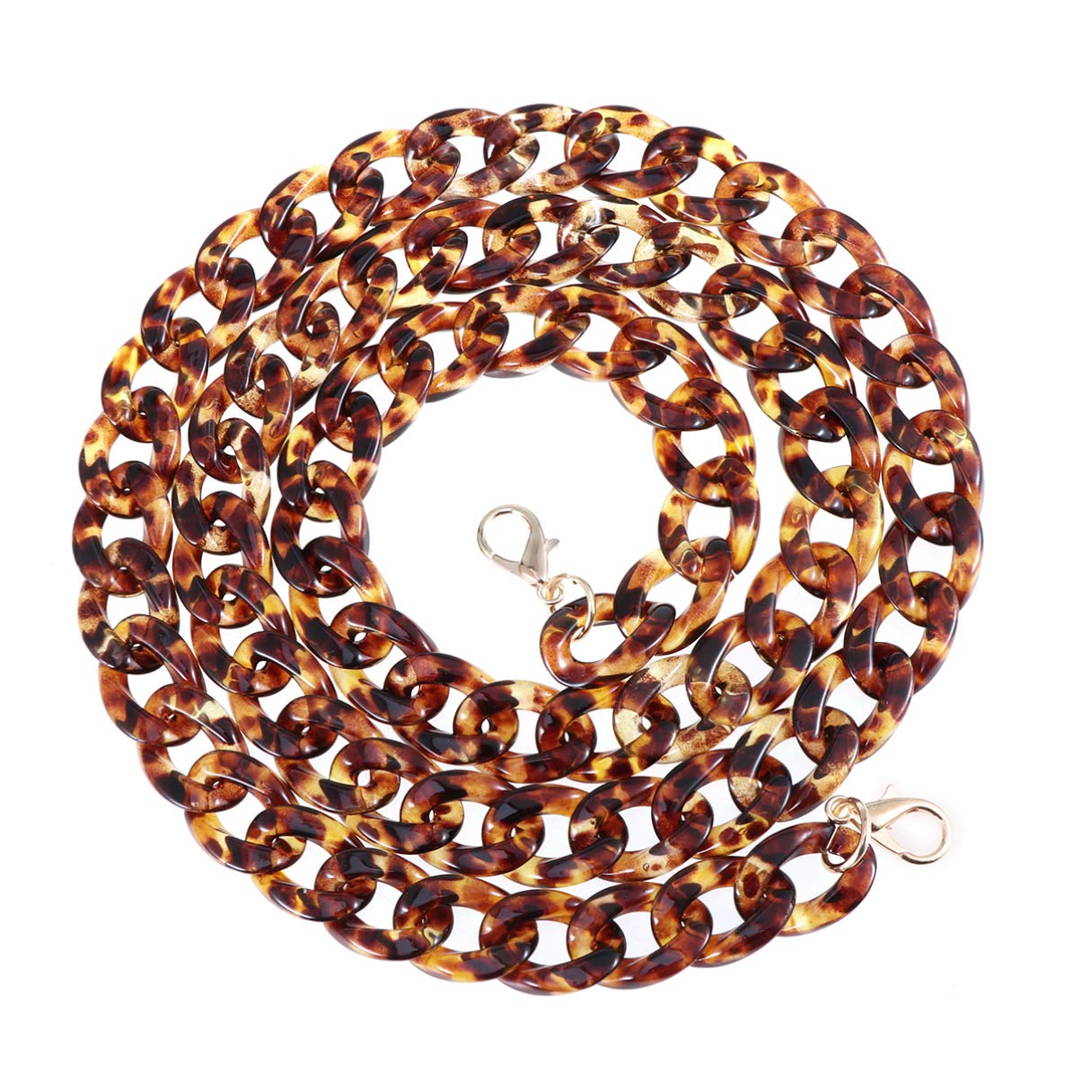 HEALLILY Acrylic Purse Chain Strap - Replacement Handle for Shoulder Bags & Crossbody Purses (Grain Coffee) - Perfect for Everyday Use, Shopping & Night Out Accessories