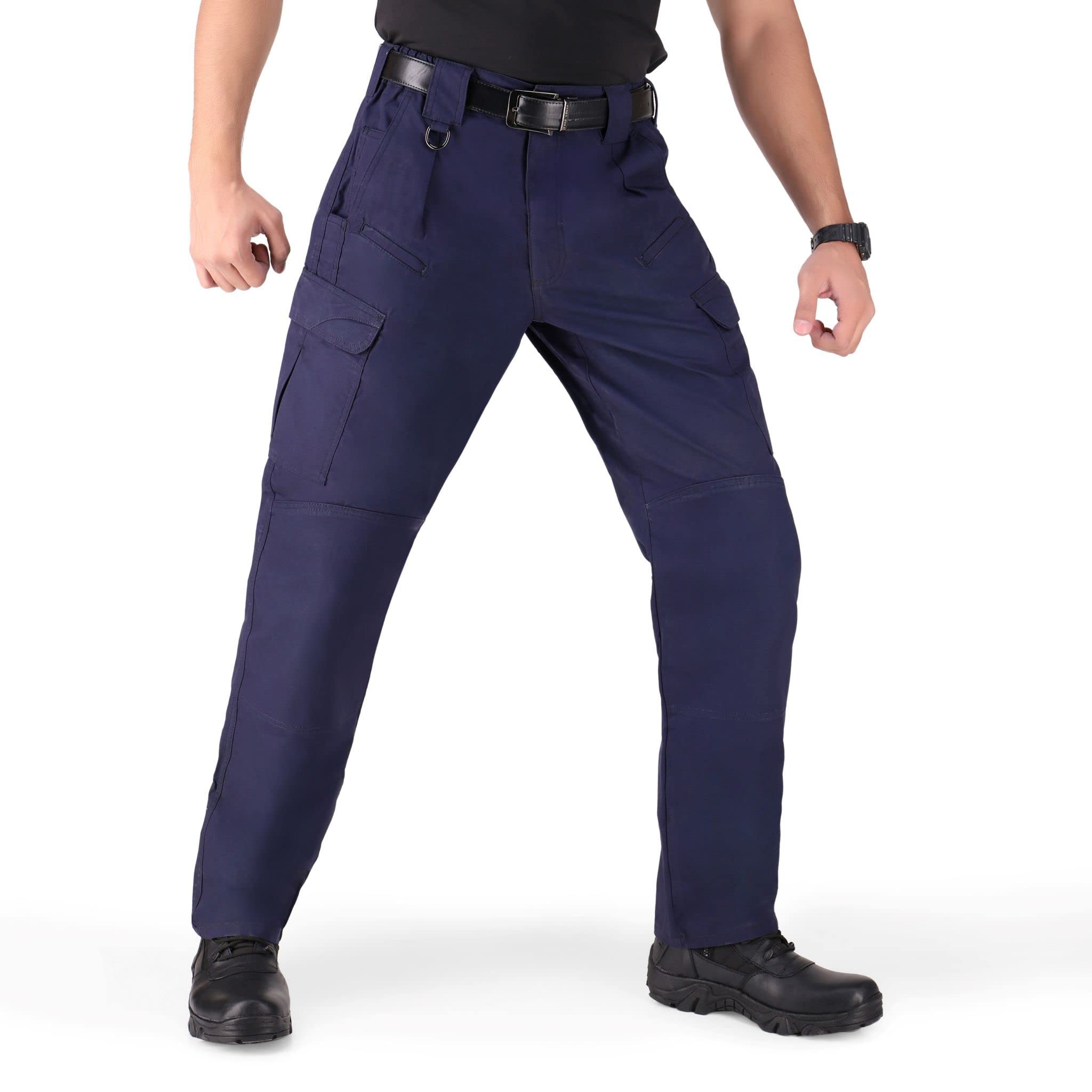 WHITEDUCK Men's Tactical Pants - Ripstop Stretch Water Resistant Cargo Work Pants with 13 Pockets for Military, Hiking & Outdoor Activities | Durable & Comfortable for Work, Camping & Adventure
