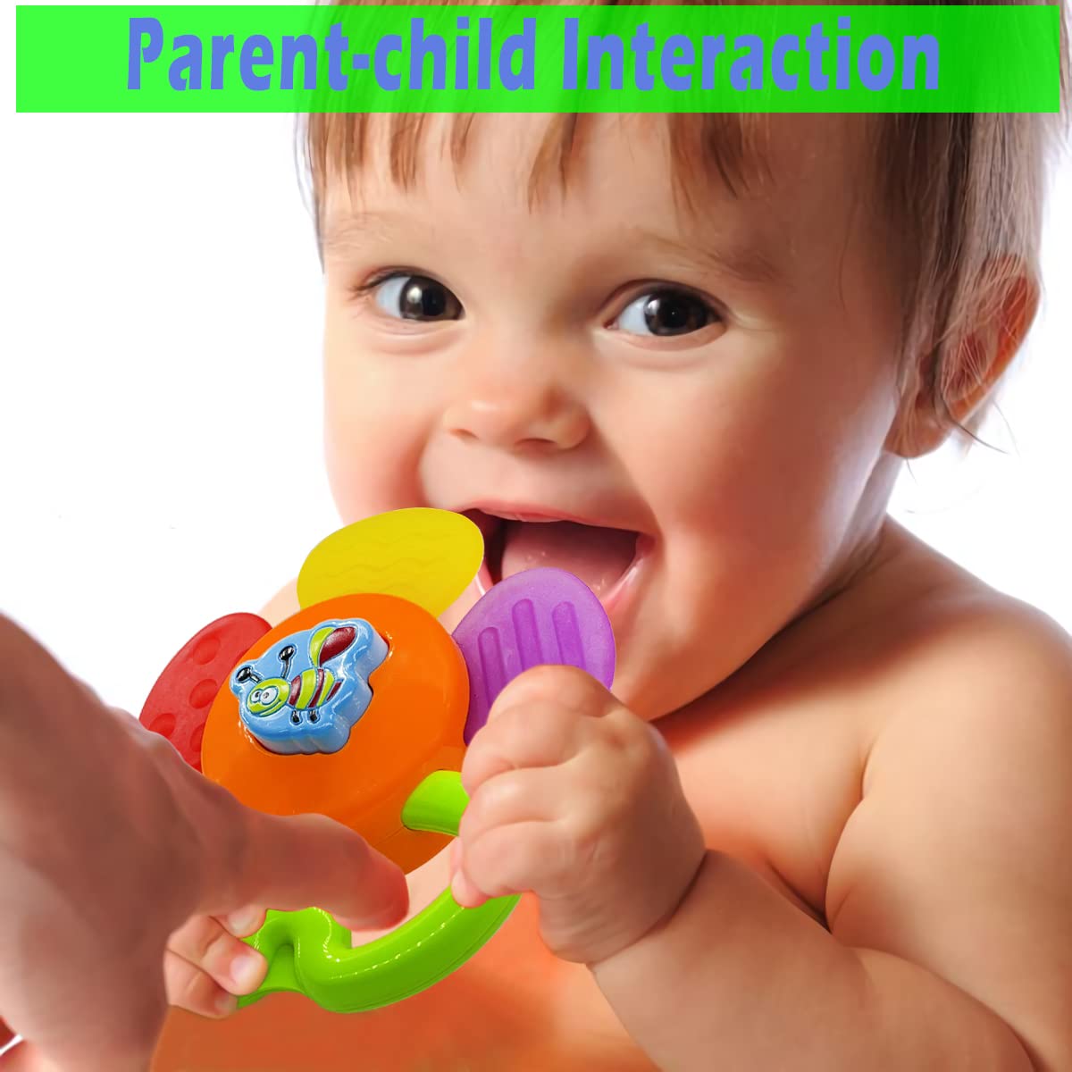AIVIAI Baby Toys 0-6 Months - Soft Infant Rattles & Teether Toy Set with Storage Box, Musical Newborn Toys for Boys & Girls (11pcs) - Perfect for Early Development, Sensory Play & Baby Shower Gifts