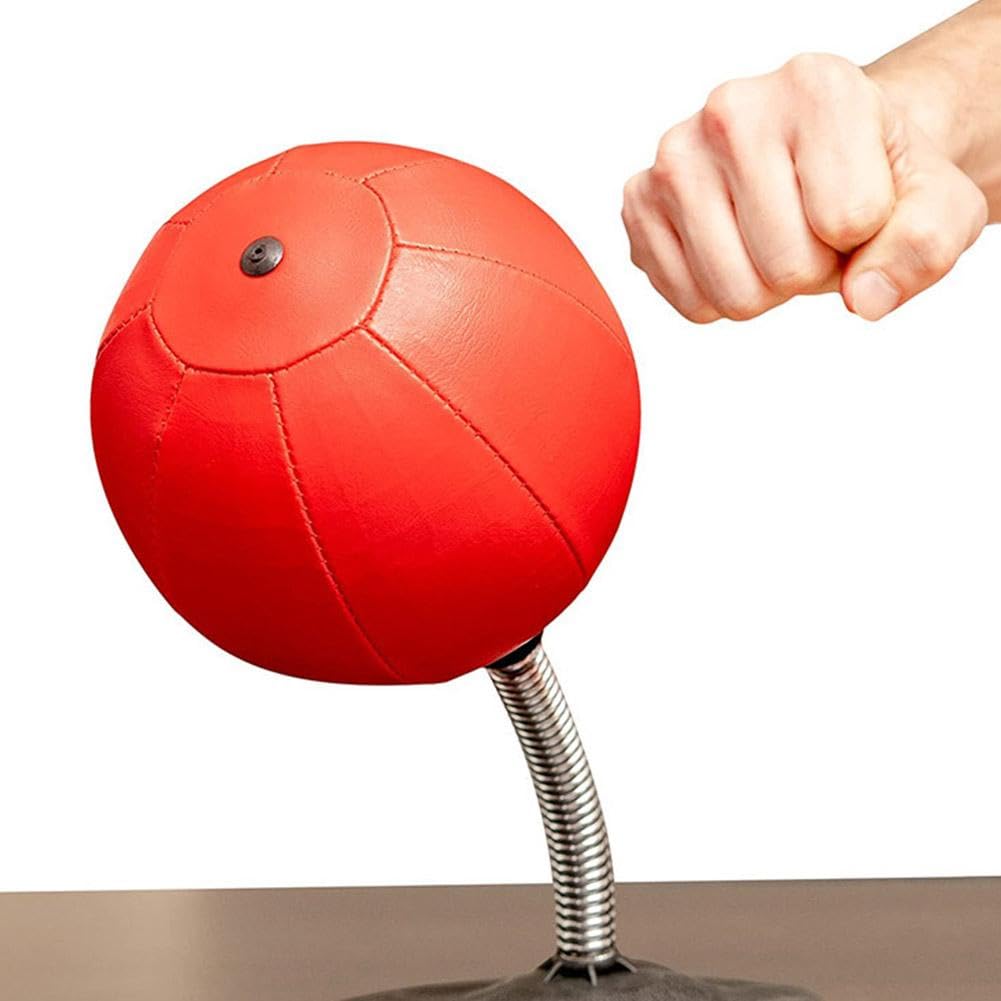 Desktop Punching Bag for Stress Relief - Boxing Speed Ball with Desk Clamp & Suction Cup - Fun Office Desk Accessory - Perfect Gift for Boss, Coworkers or Home Office Use - Great for Stress Management & Quick Workout Breaks