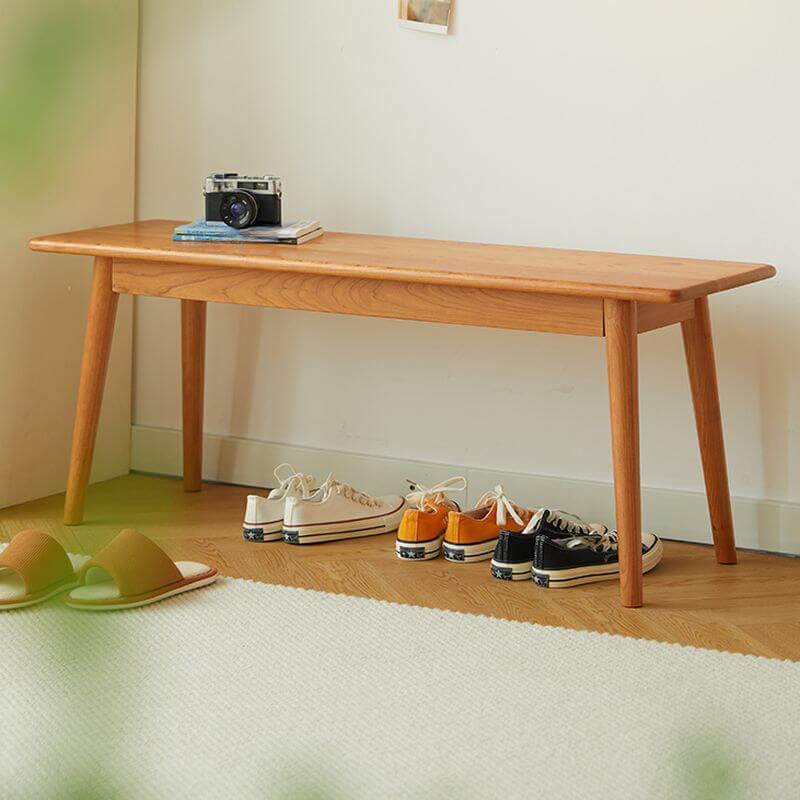 Modern Solid Color Unfinished Wood Dining Bench - Simple & Stylish for Kitchen, Dining Room, or Breakfast Nook