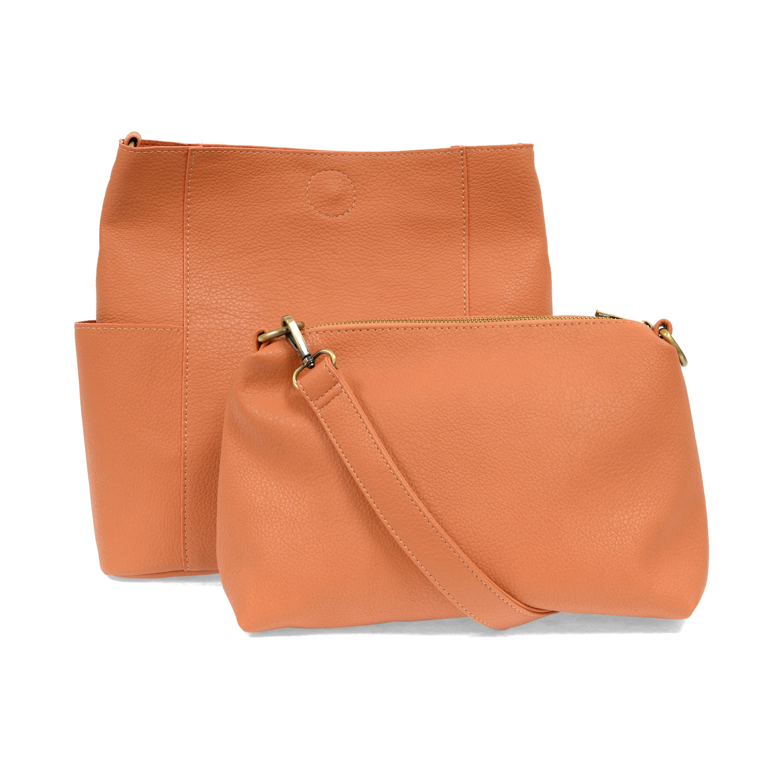Joy Susan Side-Pocket Bucket Bag - Kayleigh Crossbody Handbag for Women, Fashionable Leather Shoulder Purse with Adjustable Strap, Perfect for Work, Travel & Daily Use