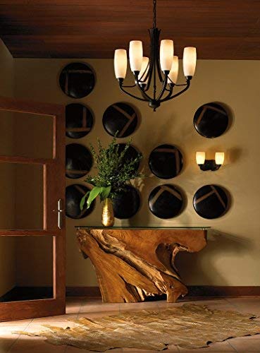 Progress Lighting P4436-20 Wisten Bronze Chandelier - 22 Inch Diameter, 26-3/8 Inch Height - Elegant Dining Room & Foyer Lighting Fixture for Home Decor
