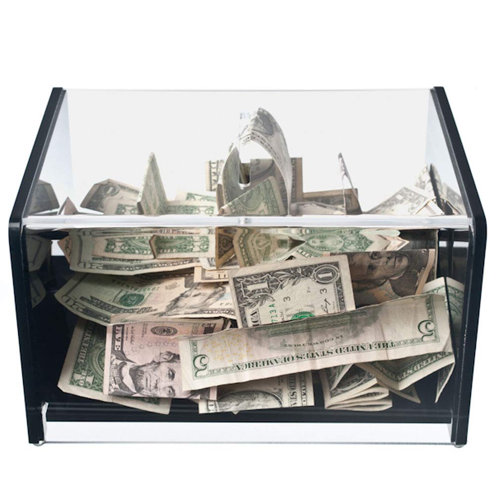 Clear Acrylic Countertop Tip Box with Locking Lid - 10