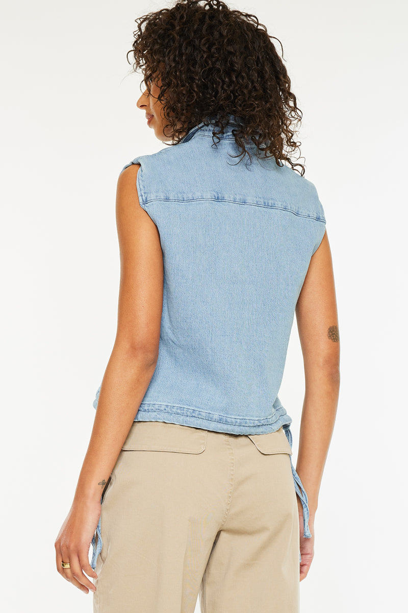 Bianca V-Neck Sleeveless Blouse for Women - Summer Casual Tops - Perfect for Office, Date Night & Vacation Outfits
