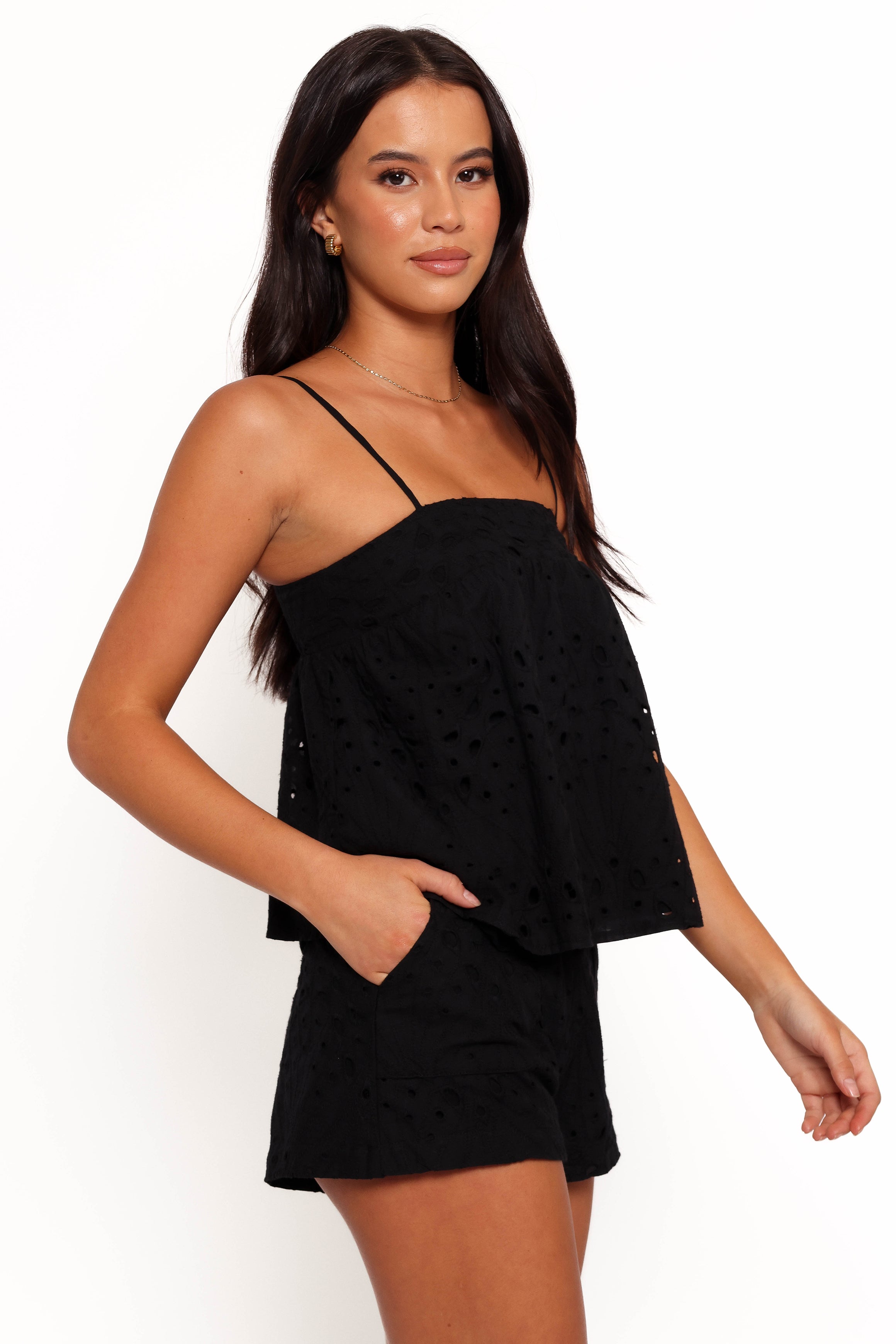 Stylish Black Calla Short Set for Women - Perfect for Summer Outfits, Beach Vacations & Casual Wear