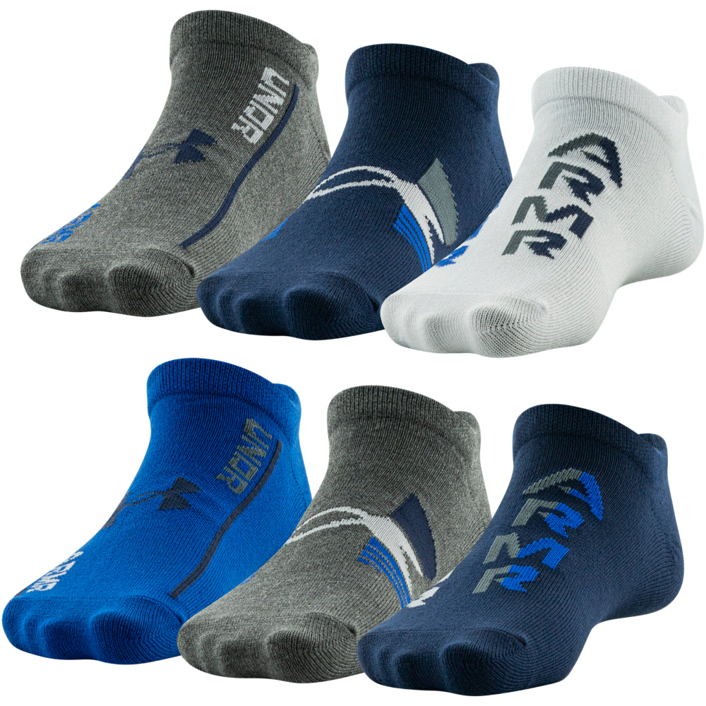 Under Armour Youth Essential Lite Low Cut Socks 6-Pack for Boys - Breathable & Comfortable Athletic Socks for Sports, School & Everyday Wear