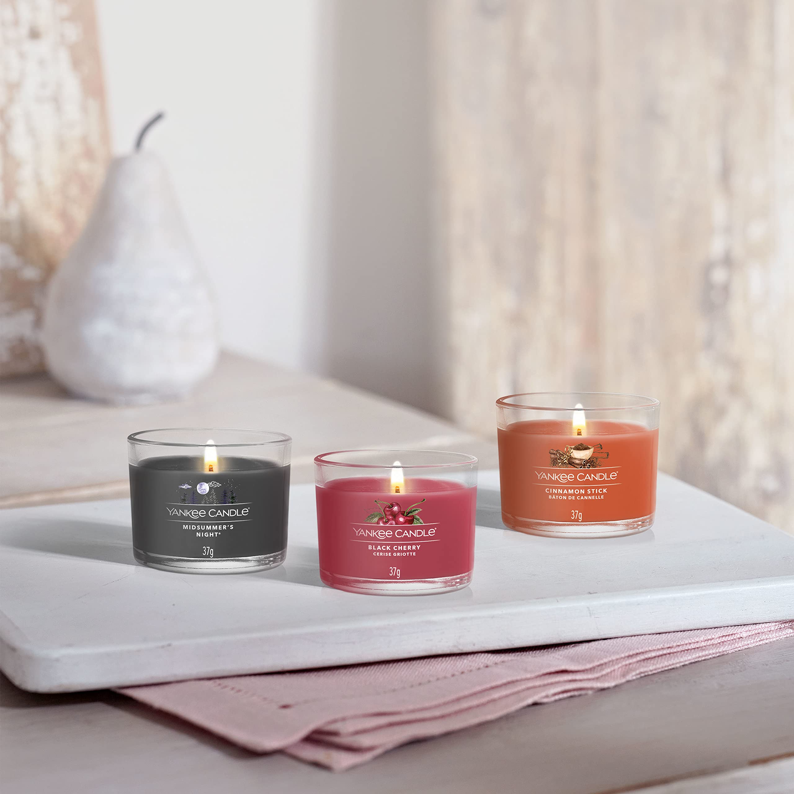 Yankee Candle Midsummer's Night Scented Soy Wax Candles Gift Set - Aromatic Home Decor for Relaxation, Romantic Dinners & Spa Nights
