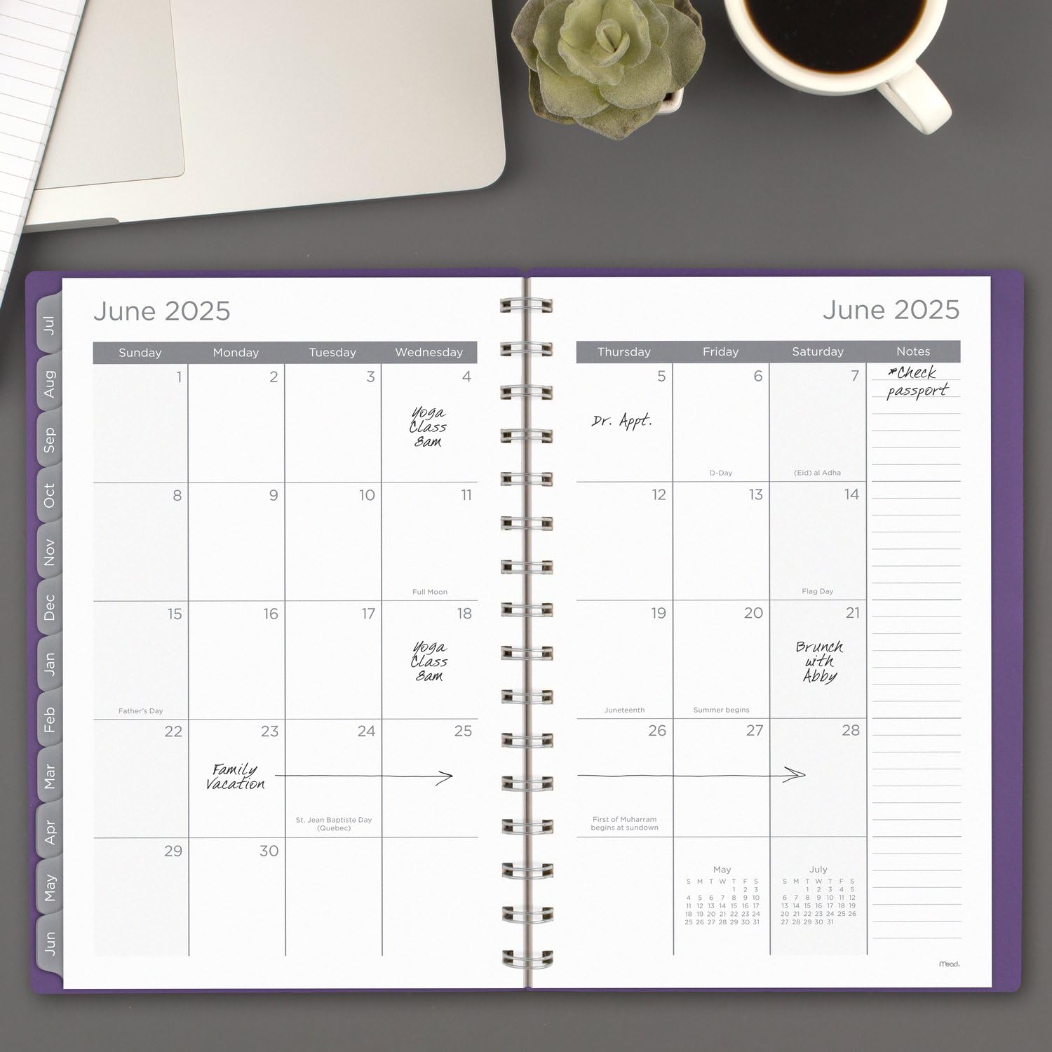 Mead 2024-2025 Academic Planner - Weekly & Monthly Calendar, 5.5
