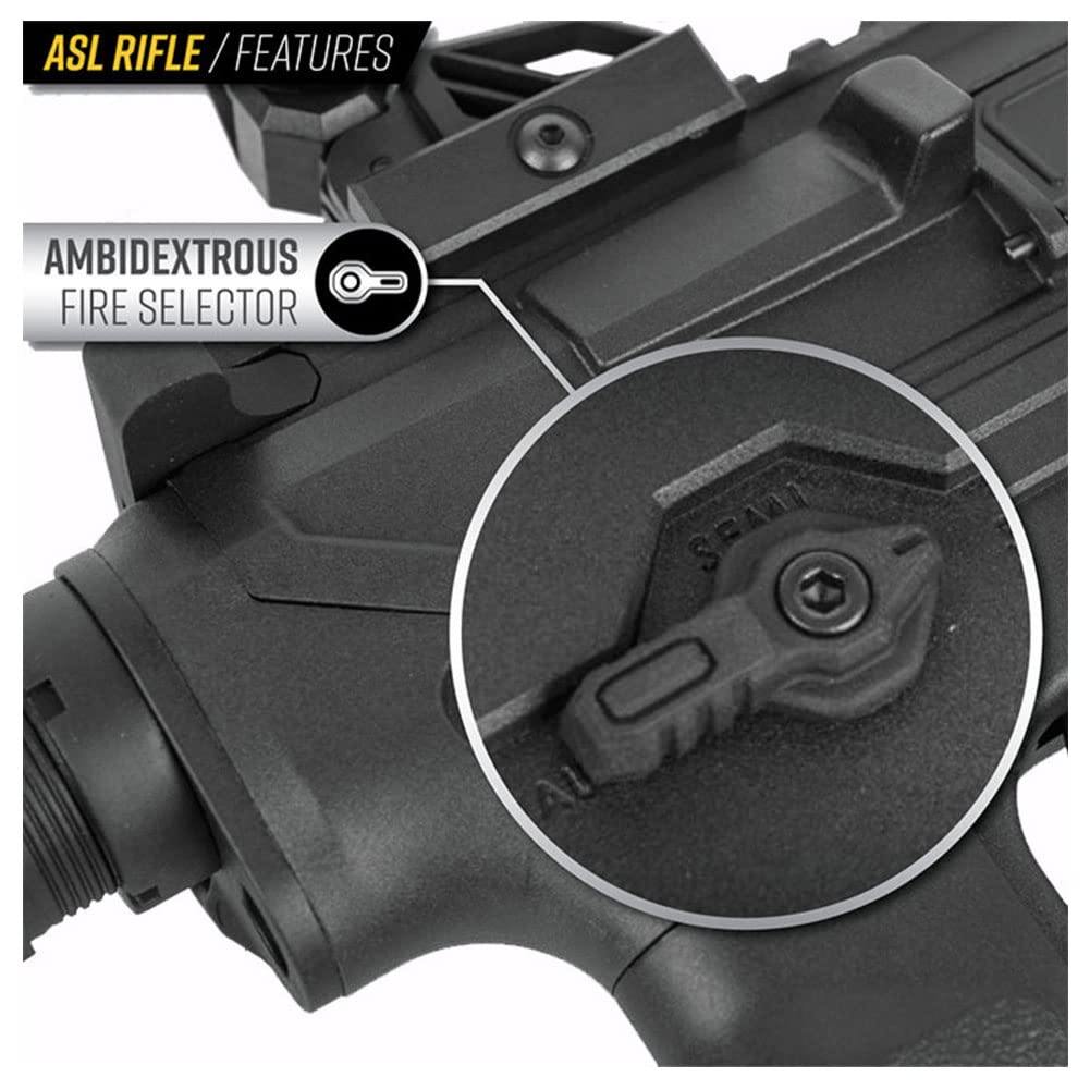 Valken ASL Hi-Velocity M4 Airsoft Rifle AEG - 6mm Electric Airsoft Gun with High Speed & Accuracy for Tactical Training & Outdoor Combat Games