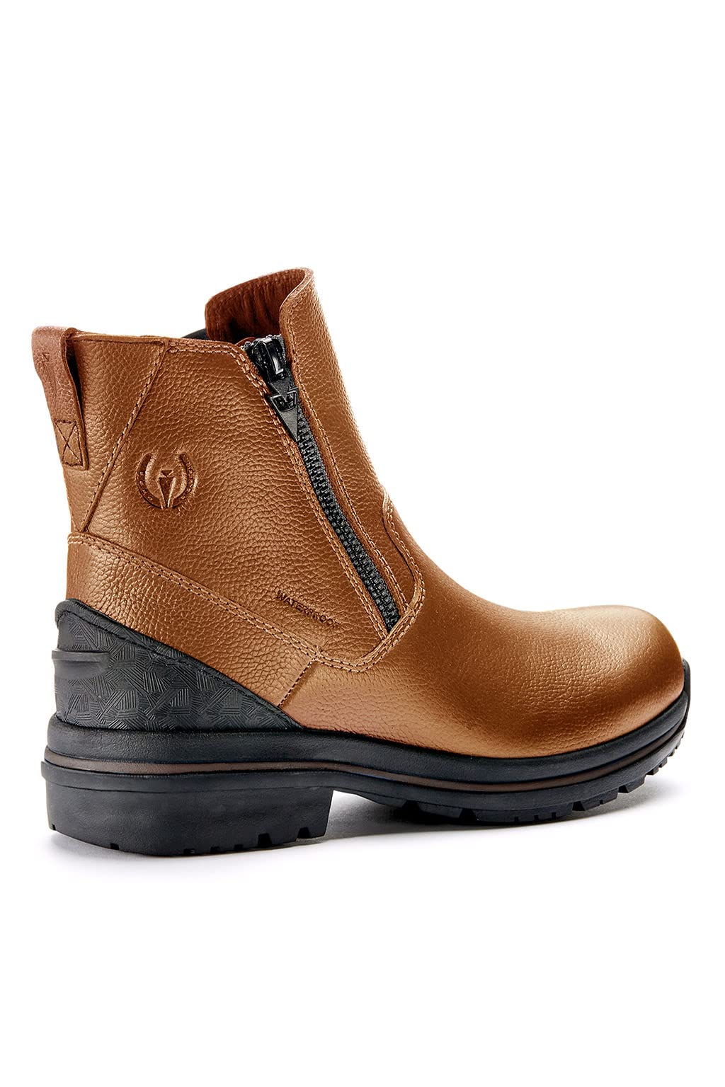 Kerrits Woodstock Waterproof Barn Boots for Women – Durable Leather Work Boots with Wide Footbed, Front Zip & 1