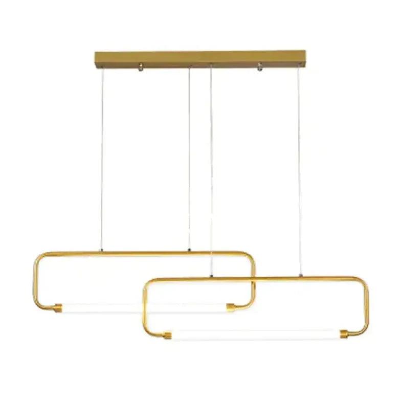 Modern Rectangular Black LED Pendant Light for Dining Room - Energy Efficient Hanging Light Fixture with Adjustable Height, Perfect for Kitchen Island, Breakfast Nook and Contemporary Dining Spaces