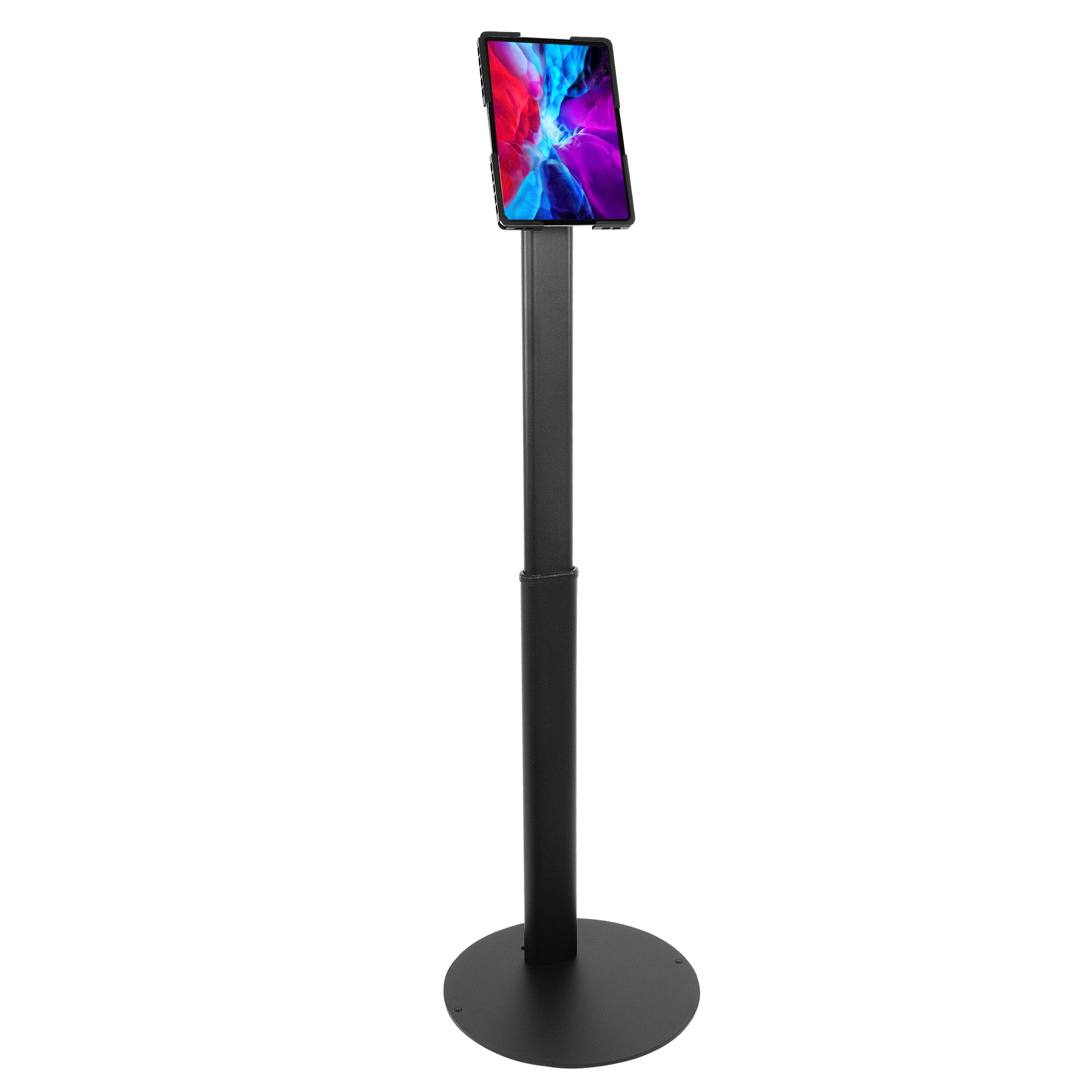 Mount-It! Universal Anti-Theft Tablet Kiosk Stand for iPad Pro, Galaxy Tab, Surface Pro (9.7-13 Inch) - Adjustable Floor Stand with Secure Locking Mechanism | Perfect for Retail Stores, Trade Shows, POS Systems, Museums & Public Spaces - Durable Commercial Display Solution